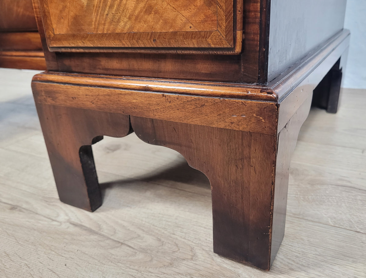 Knee Hole Writing Desk Walnut Key & Lock 18th-Century Style Delivery Available