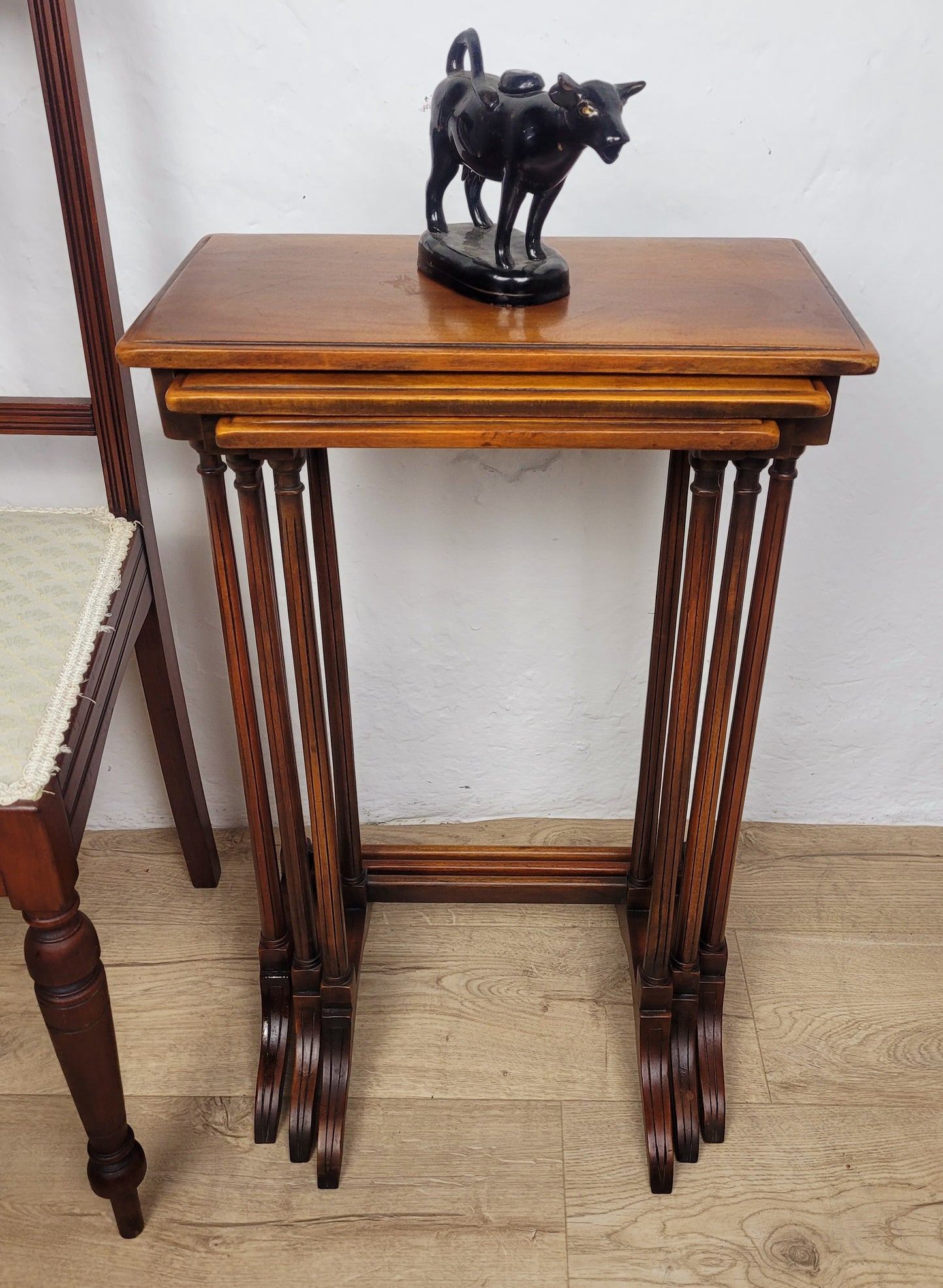 Nest Of Three Tables Victorian Mahogany Antique Postage Available