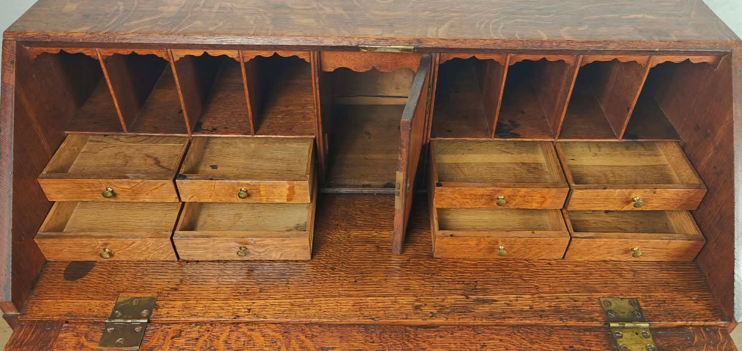 George III Writing Bureau Desk Oak 18thC Antique English Delivery Available