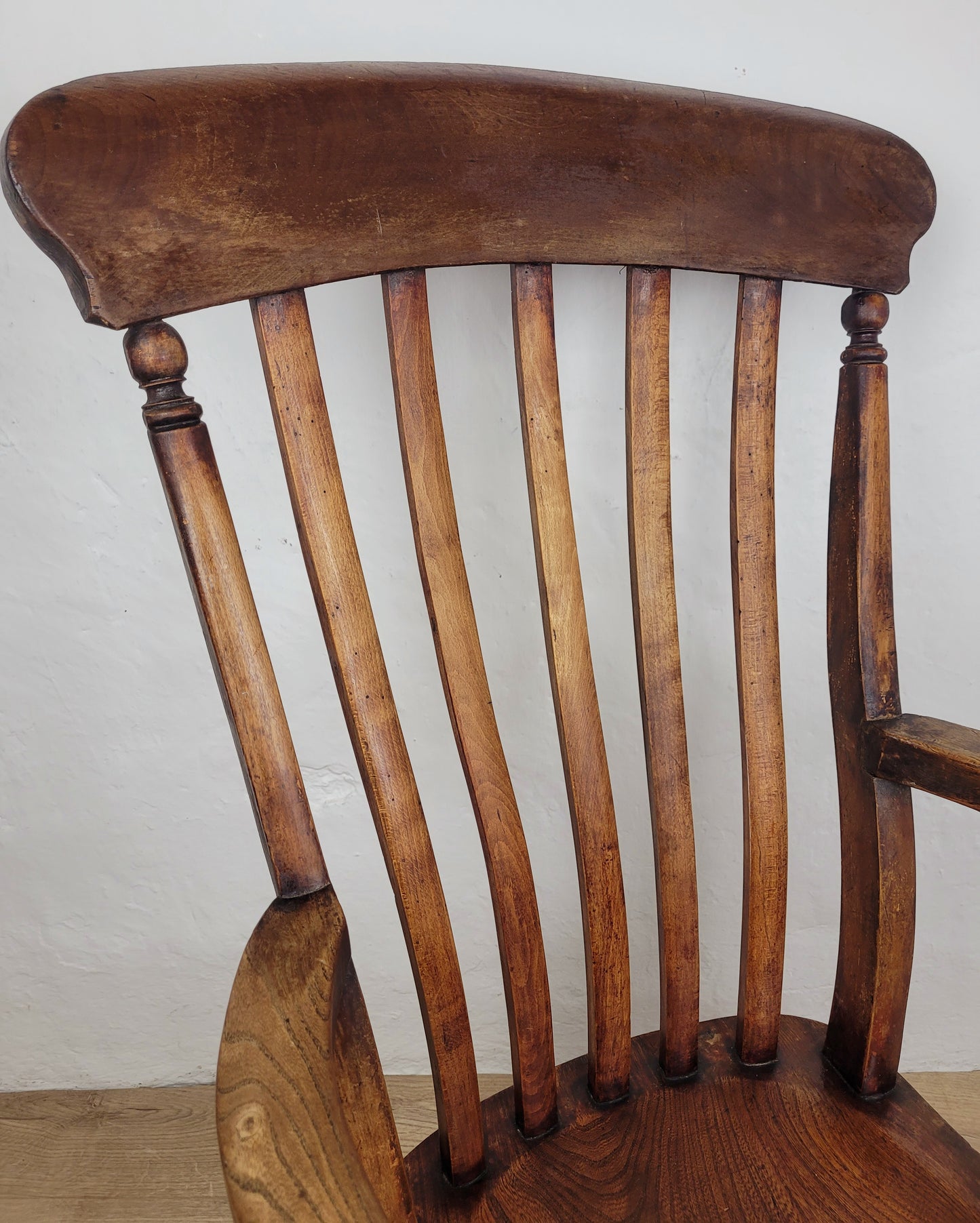 Windsor Kitchen Armchair Victorian Elm Slat Back English Delivery Available