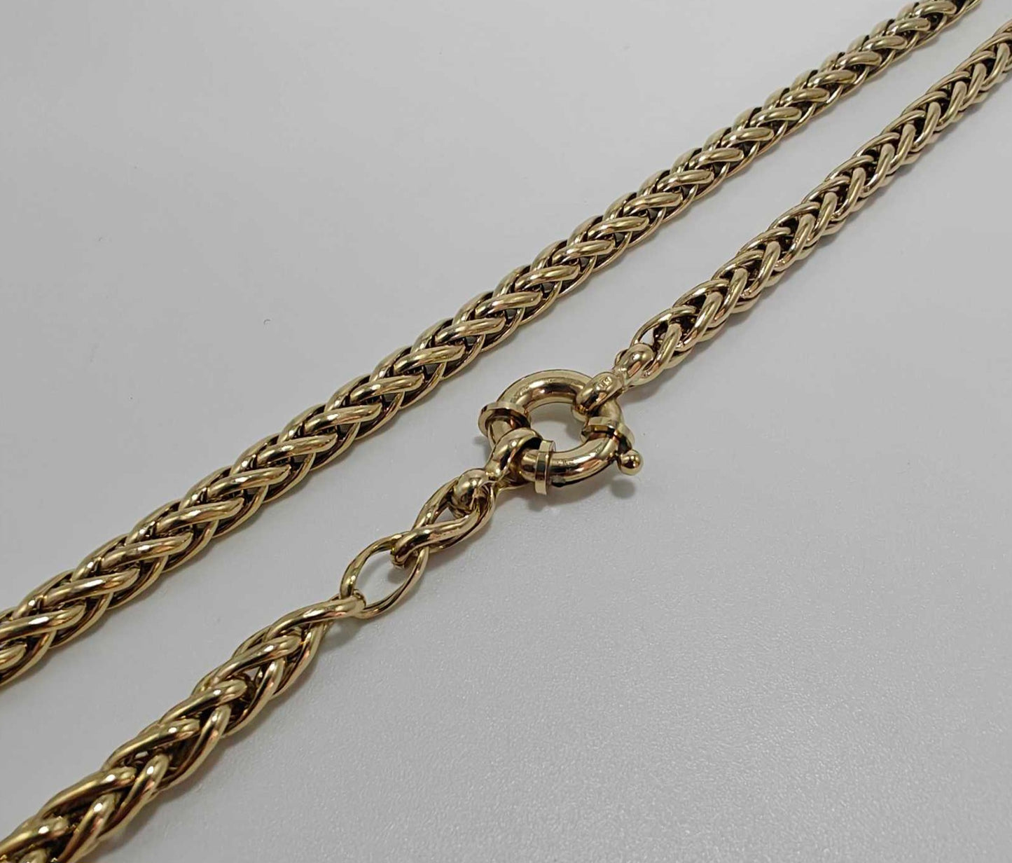 9ct Yellow Gold Spiga Necklace 23 Inches Hallmarked 375 - Postage Available