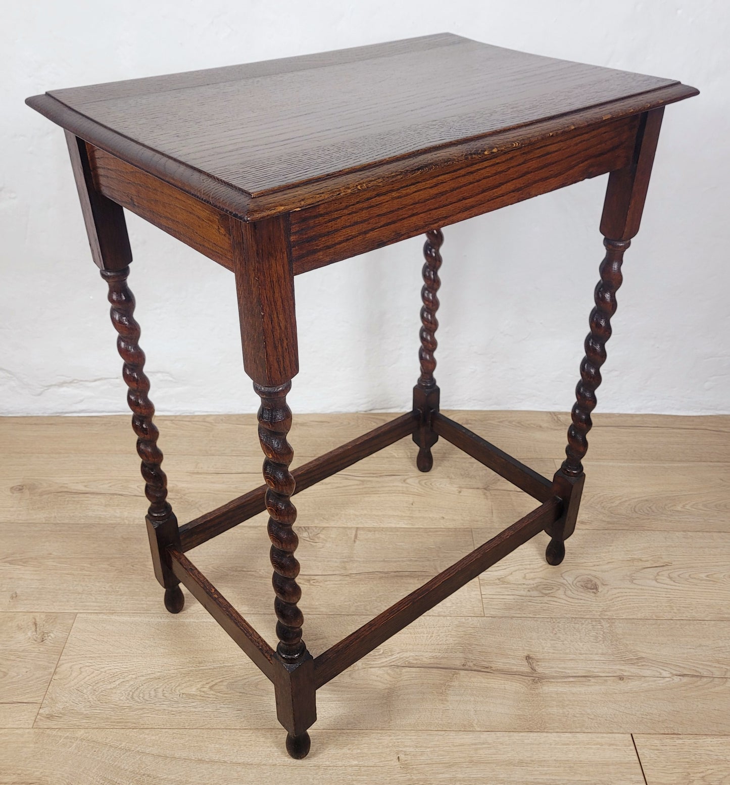 Barley Twist Side Table Vintage Rectangular Country English Postage Available