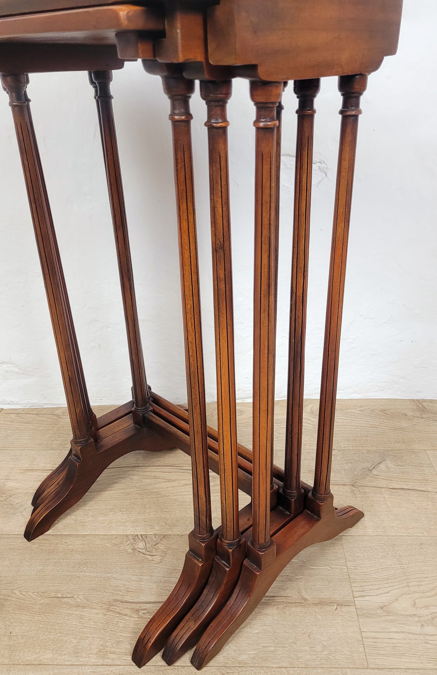 Nest Of Three Tables Victorian Mahogany Antique Postage Available
