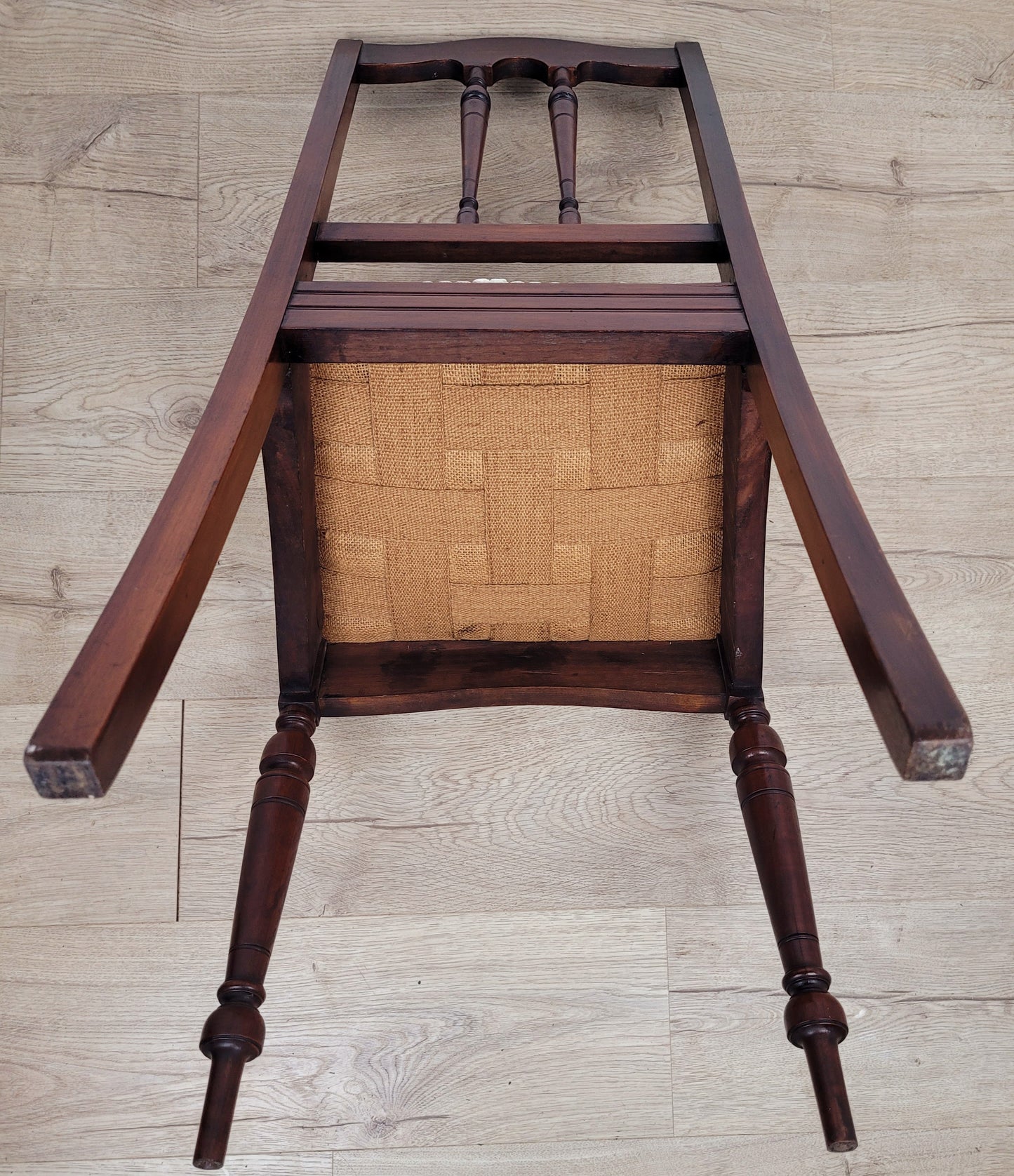 Carved Occasional Chair Mahogany Upholstered Antique Postage Available