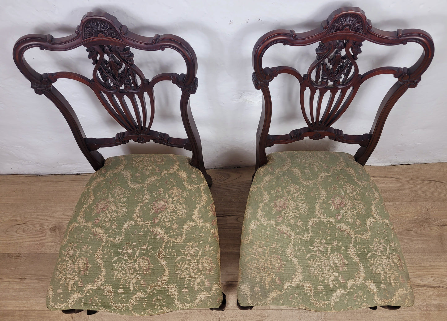 Victorian Nursing Chairs Carved Upholstered Floral 1890 Postage Available
