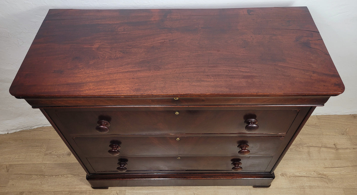 Victorian Chest of Drawers 4 Drawers 1890 Mahogany English Delivery Available