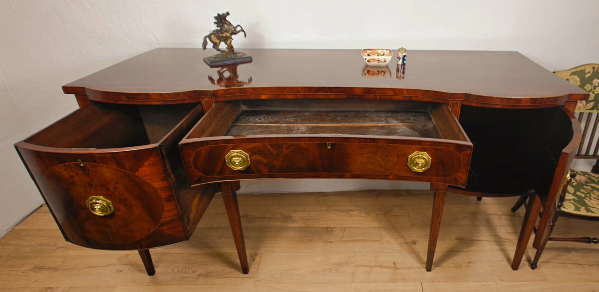 Georgian Sideboard Serpentine Front C1830 English Mahogany Delivery Available