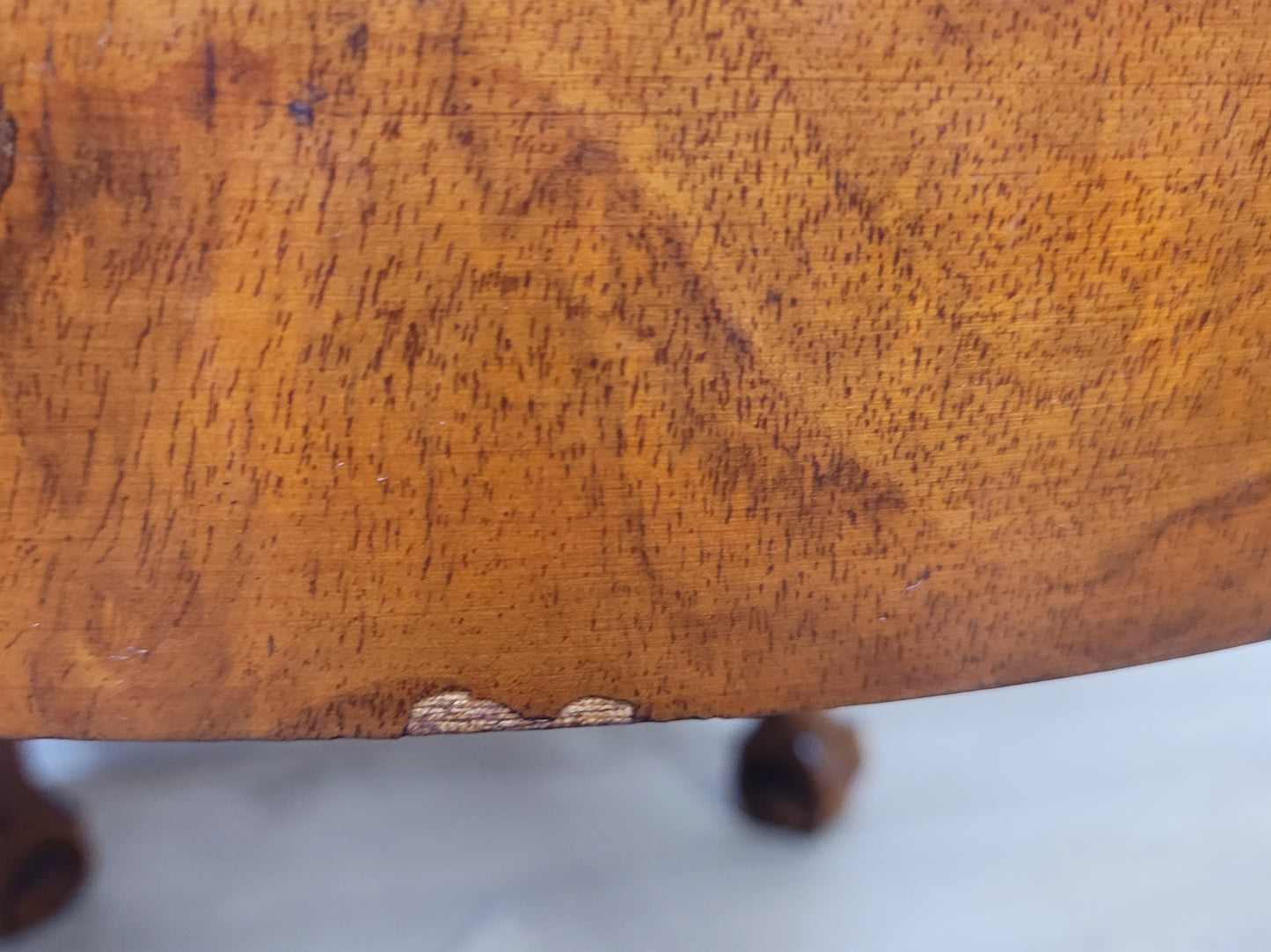 Walnut Circular Coffee Table Claw and Ball Vintage 1940s Postage Available