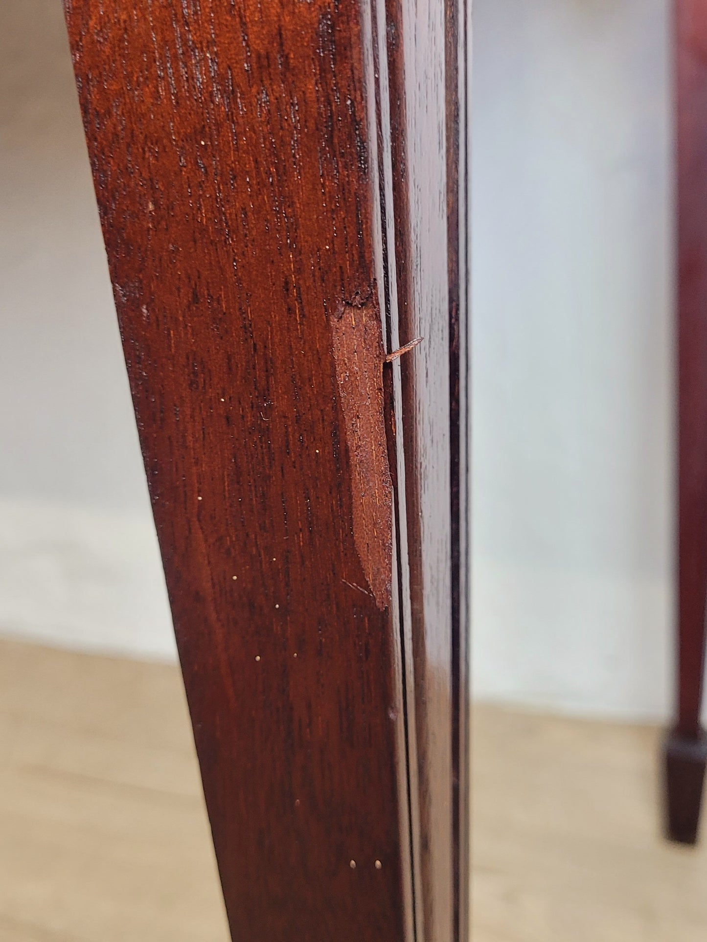 Vintage Ladies Writing Desk Bow Front Sheraton Style 1950s Delivery Available