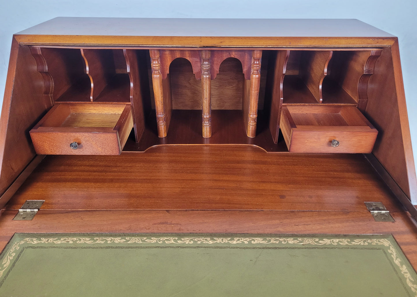 Vintage Writing Bureau Desk Leather 1960's Mid Century Delivery Available