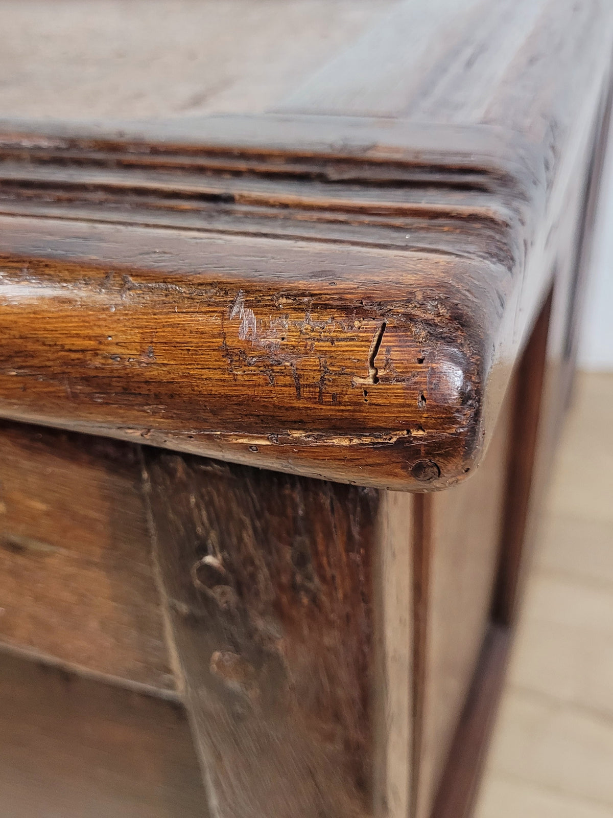 Georgian Coffer Chest Oak 19thC Bullseye English Country Delivery Available