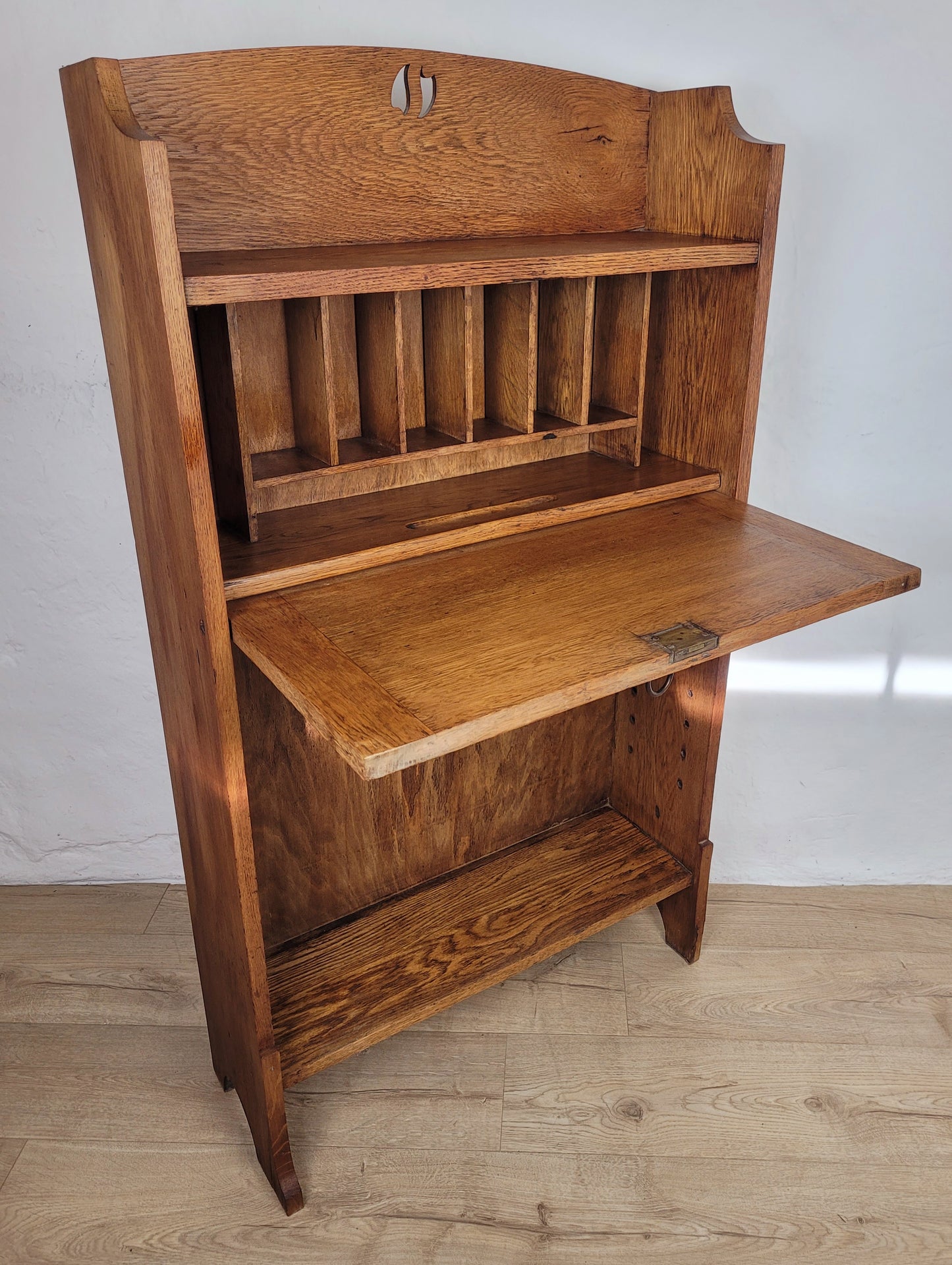 Student Writing Desk Arts & Crafts Oak Country Vintage 1950s Delivery Available