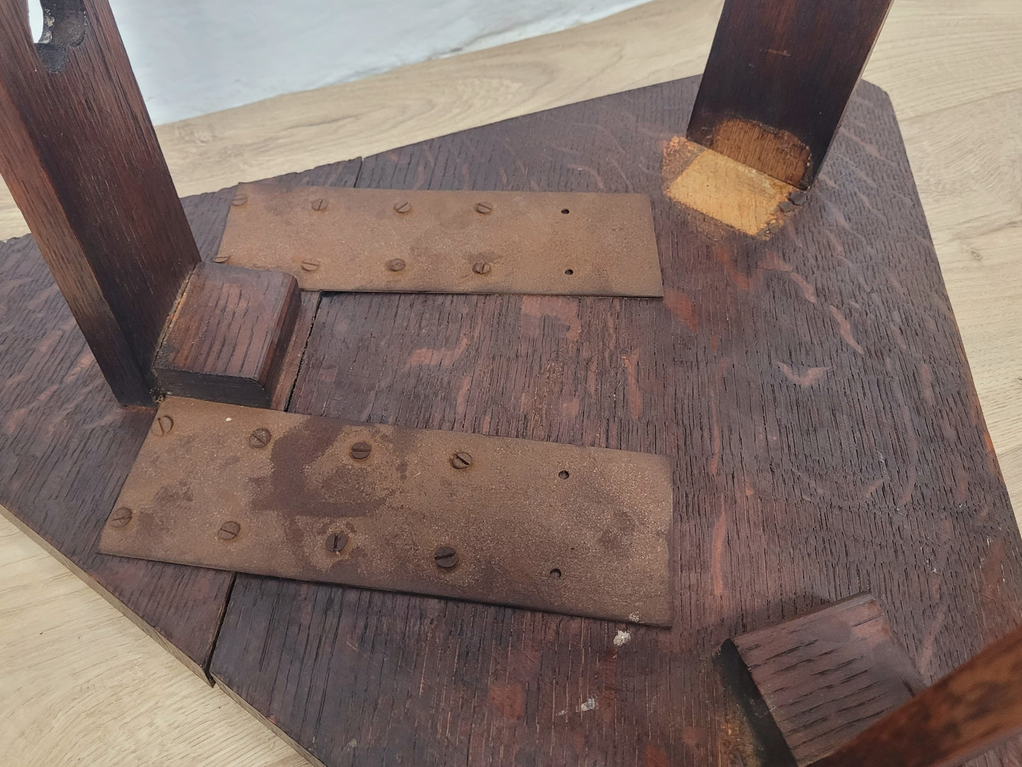 Triangular Occasional Tripod Table English Arts & Crafts 20thC Postage Available