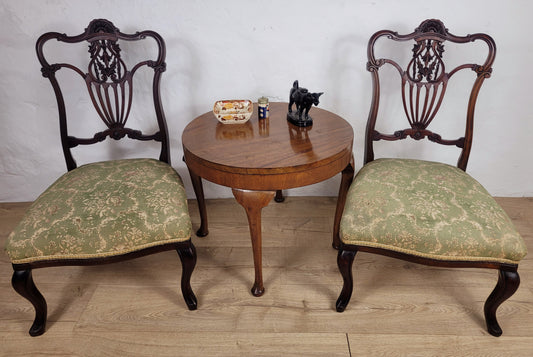 Victorian Nursing Chairs Carved Upholstered Floral 1890 Postage Available