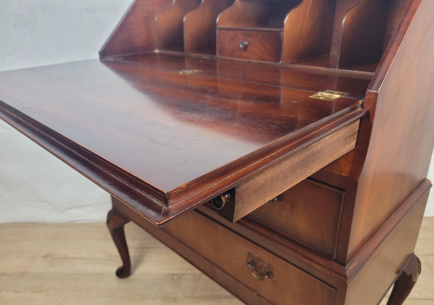 Vintage Writing Bureau Desk Burton Reprod Drawers Mid 20thC Delivery Available