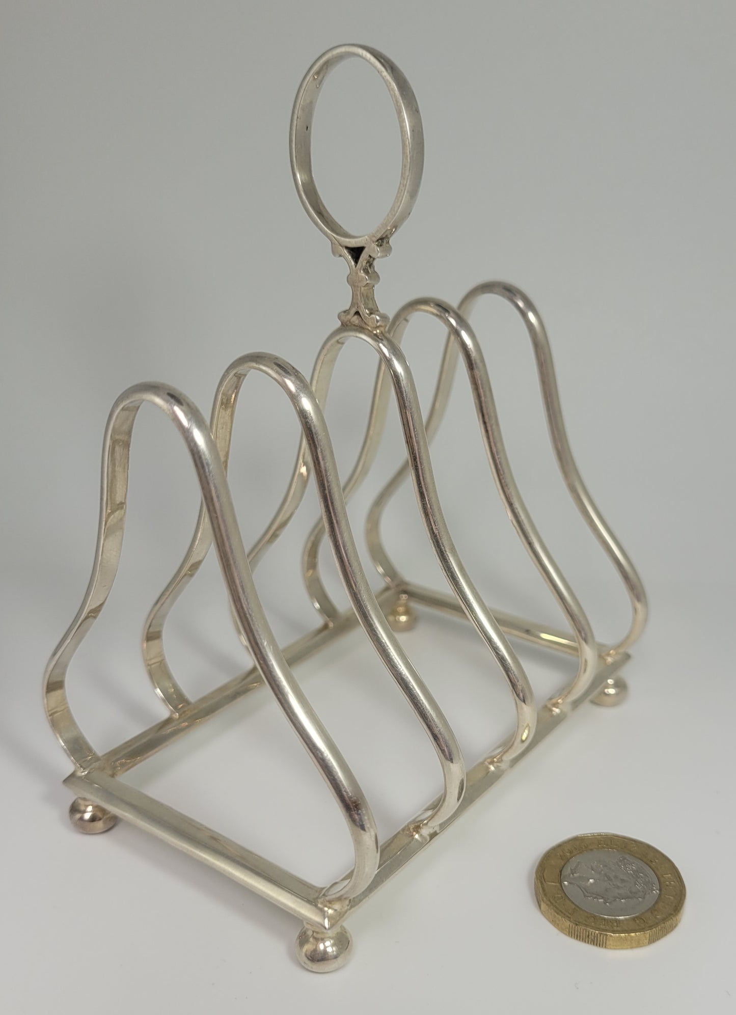 Sheffield Silver Toast Rack Hallmarked English Edwardian 1900 Tableware Postage Available