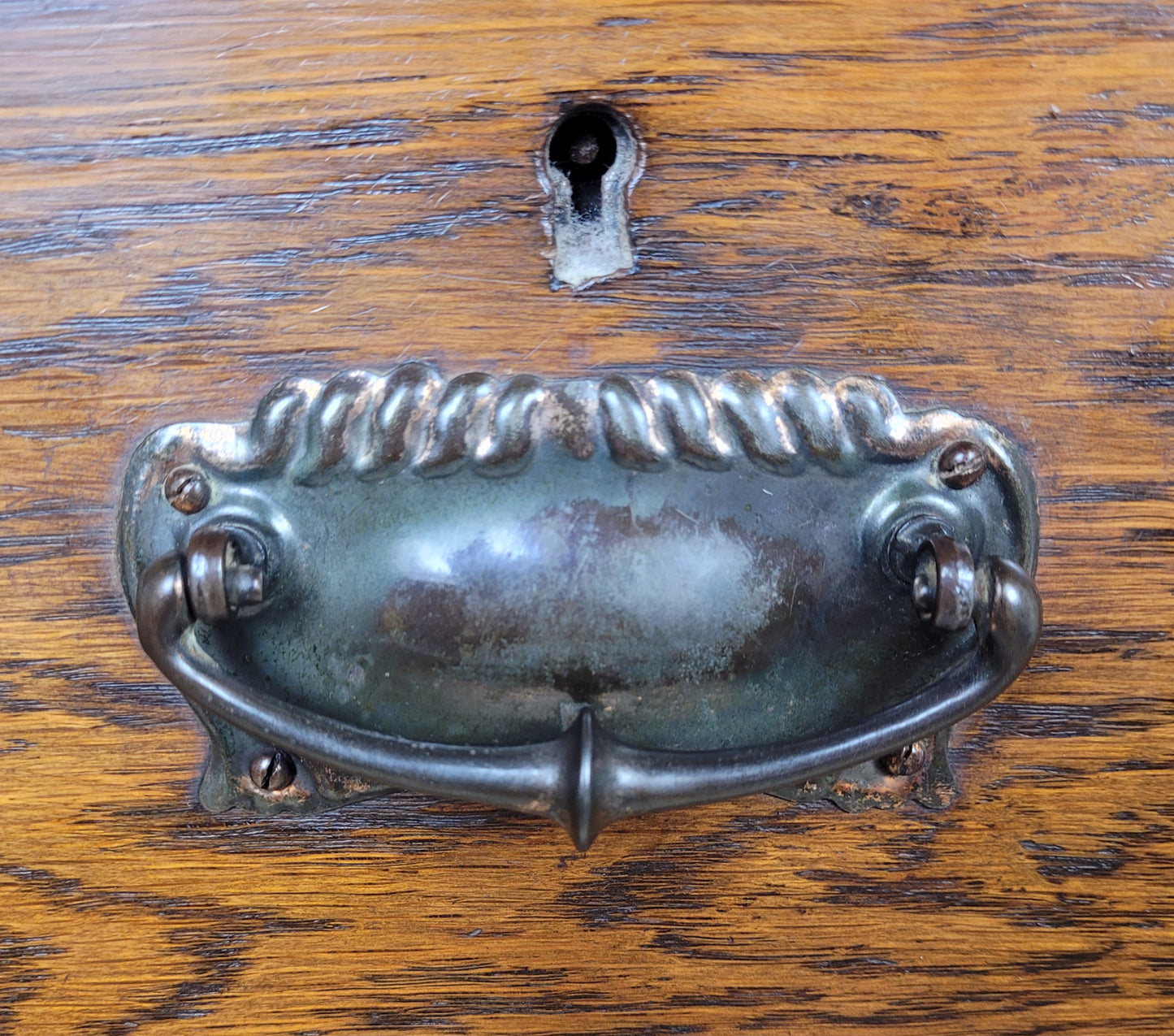 Edwardian Chest of Drawers 2 Over 3 Oak 1910s Drop Handle Delivery Available