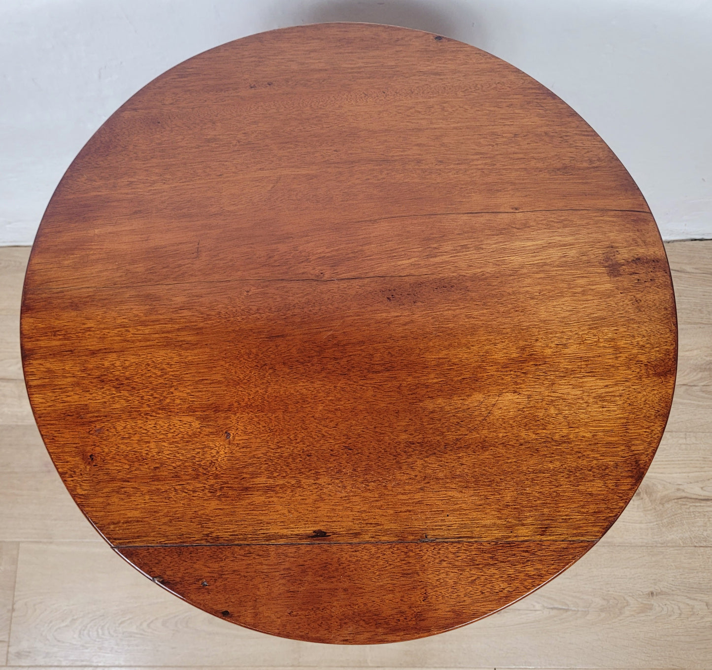 Victorian Tripod Side Table English Antique Mahogany Round Postage Available