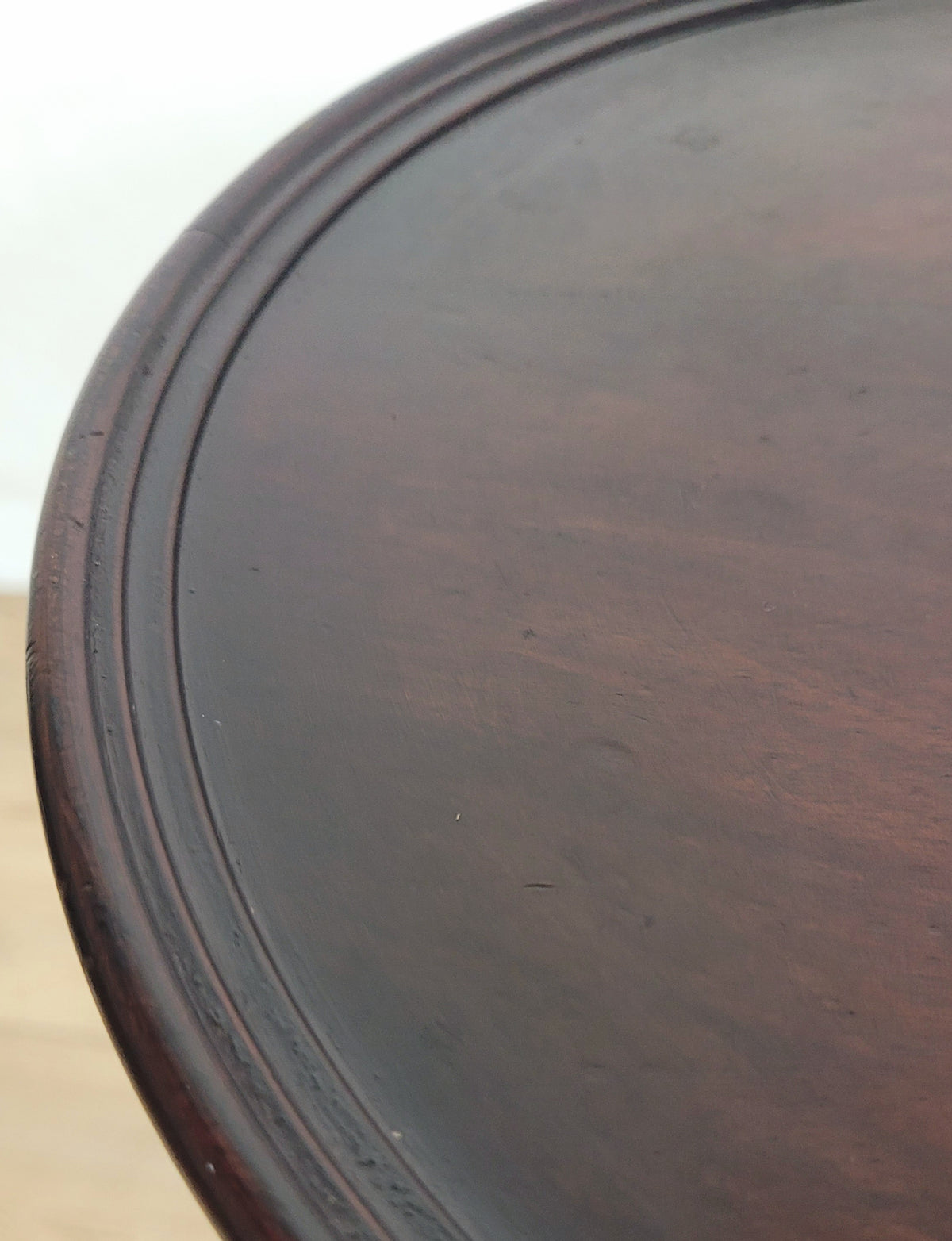 Victorian Tripod Wine Table Circular English Mahogany 1890 Postage Available