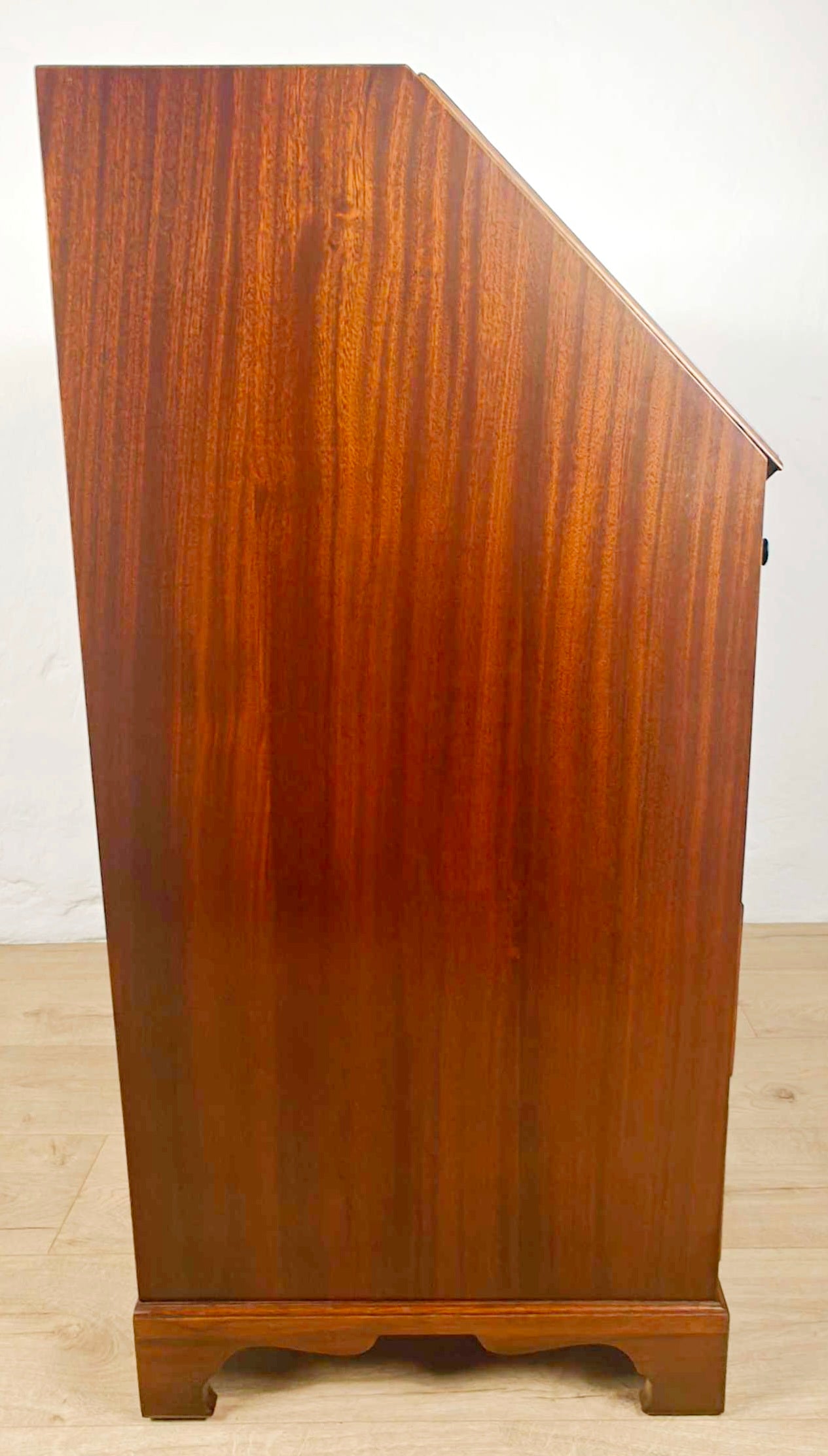 Vintage Writing Bureau Desk Key & Lock Leather 20thC Mahogany Delivery Available