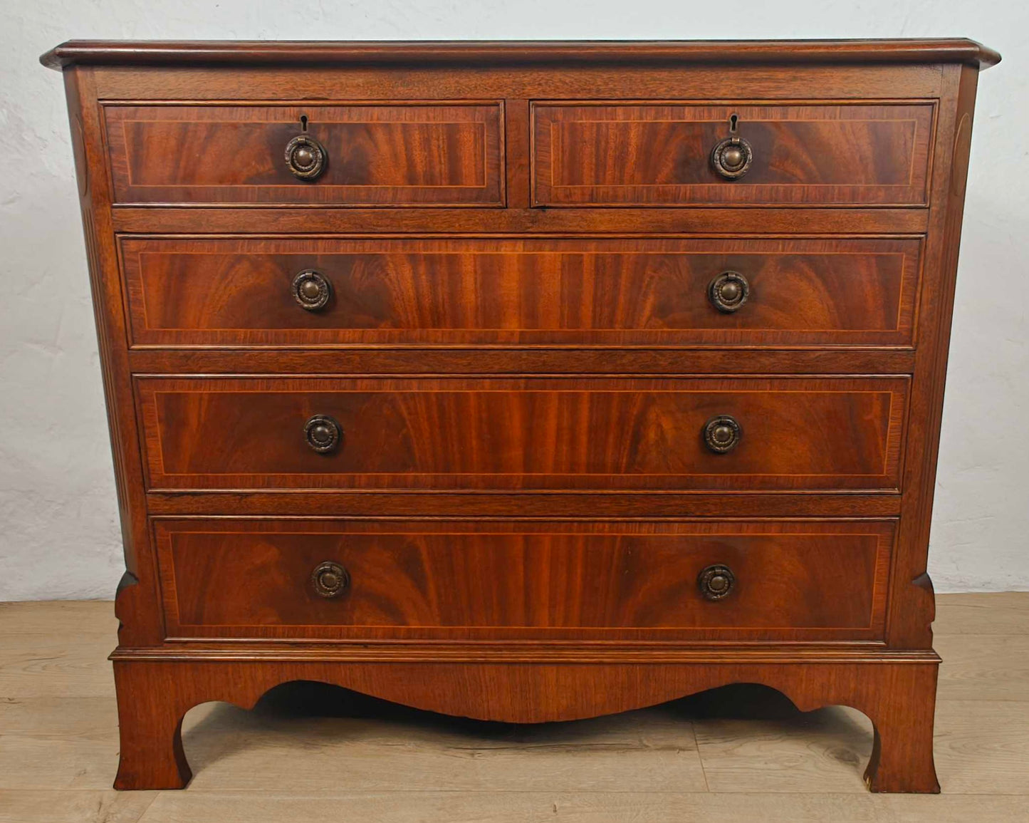 Reproduction Chest Of Drawers Mahogany Drop Handles Storage Delivery Available