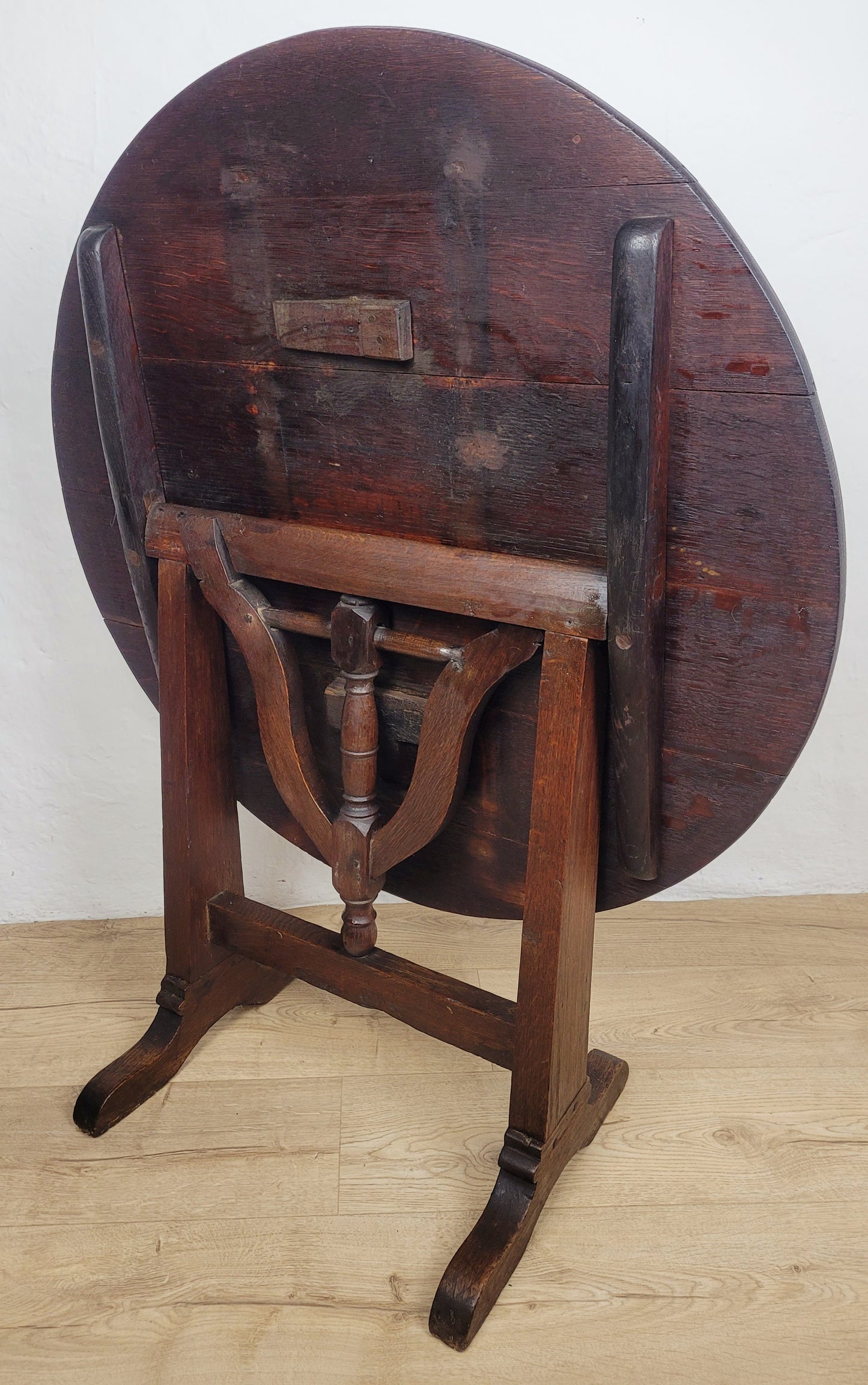 Vigneron Wine Tasting Table French Tilt Top Oak 19th Century Delivery Available