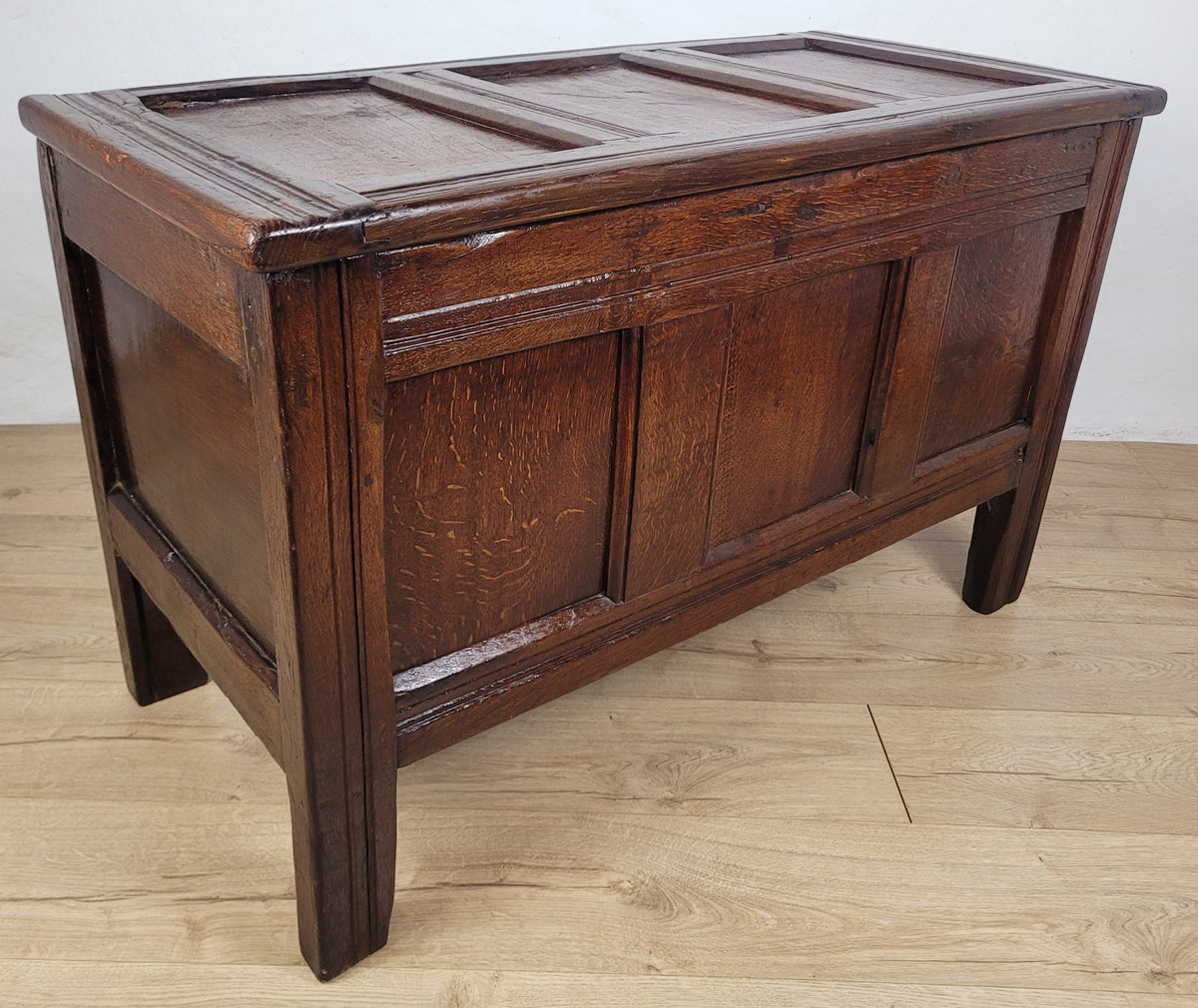 Georgian Coffer Chest Oak 19thC Bullseye English Country Delivery Available
