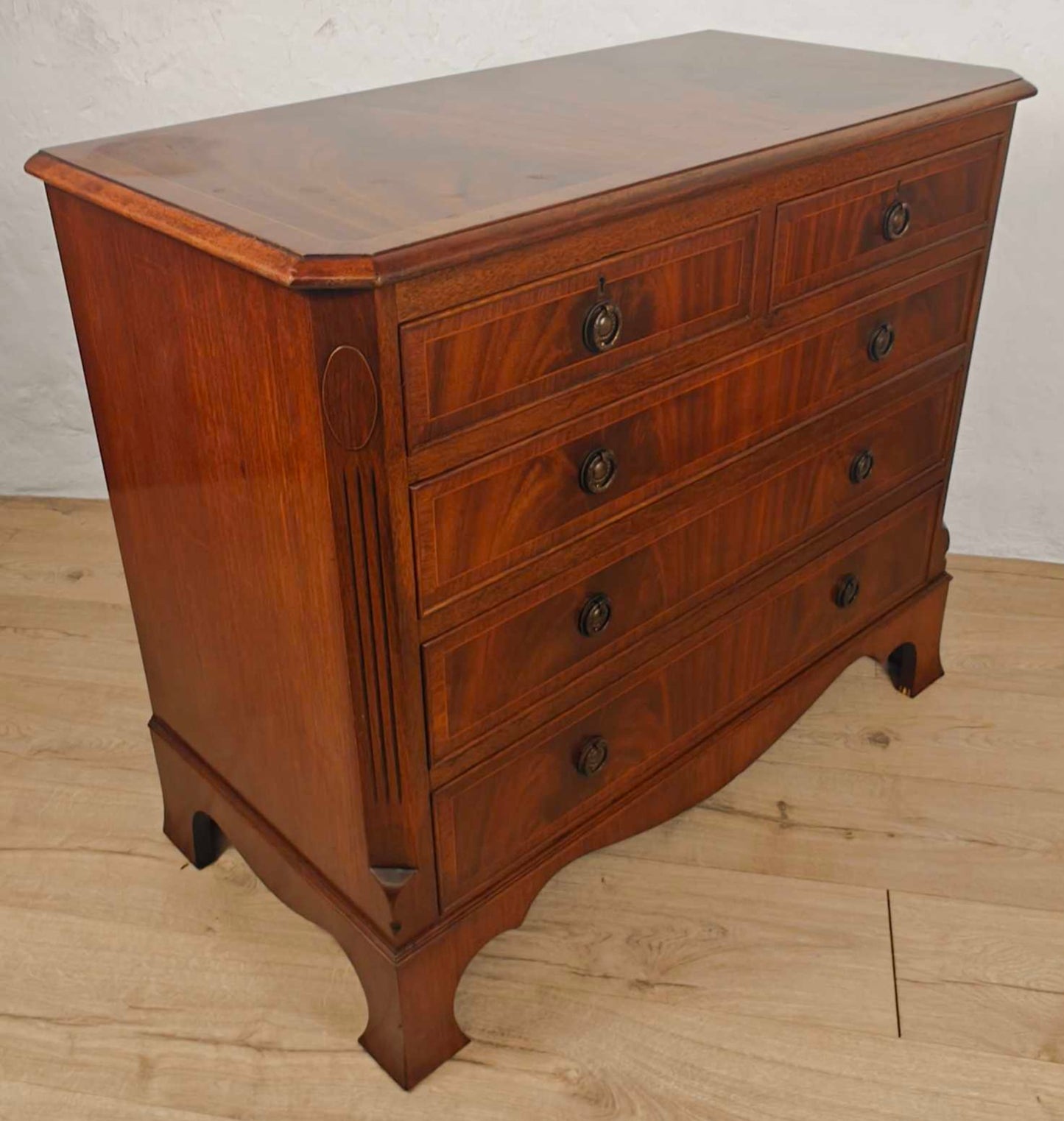 Reproduction Chest Of Drawers Mahogany Drop Handles Storage Delivery Available