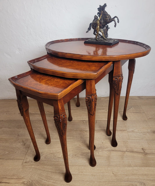 Bevan Funnell Nesting Tables Set of Three Antique Style 1950s Postage Available