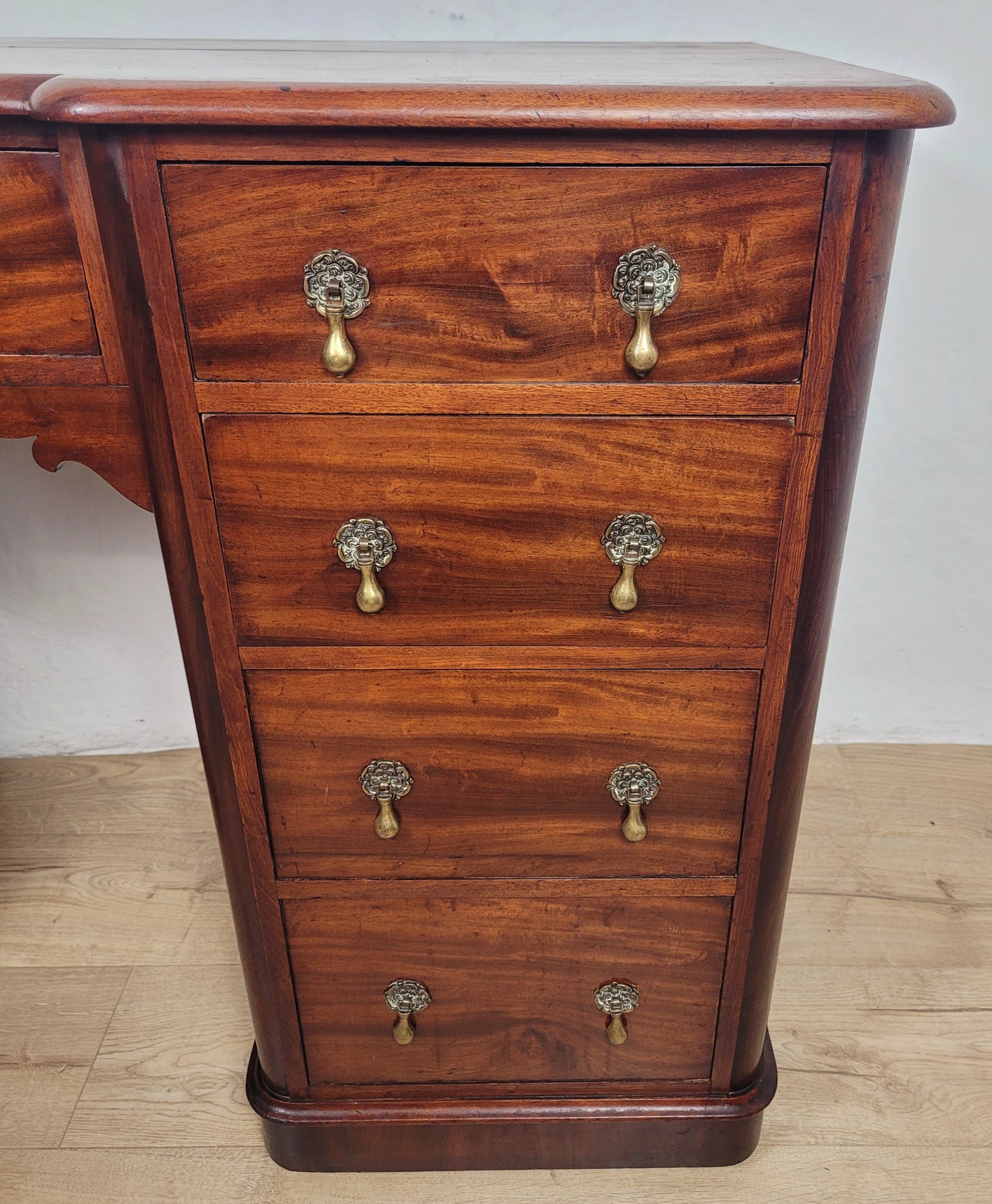 Victorian Writing Desk Knee Hole English 1890 Mahogany Antique Delivery Available