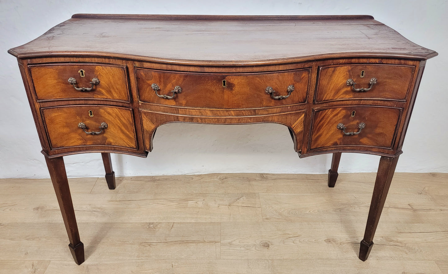 Victorian Ladies Dressing Table Serpentine Antique 1900s Delivery Available