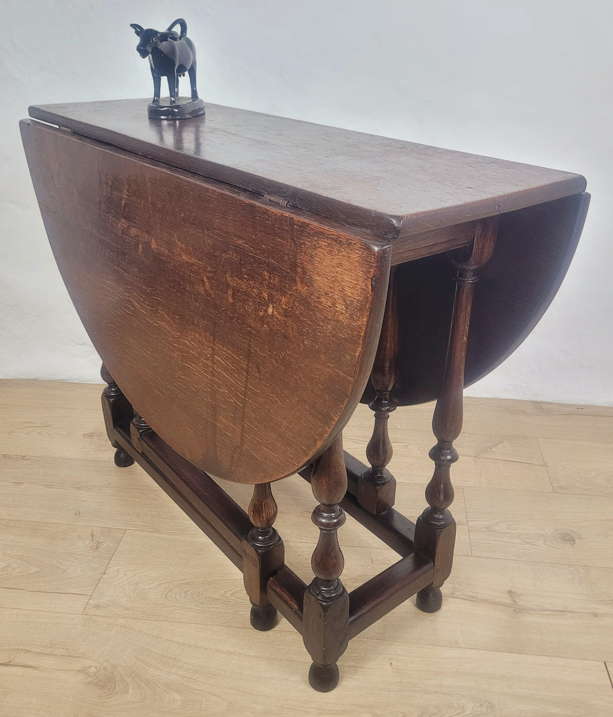 Dining Table Early 20thC Oak Drop Leaf Gateleg Country 1920's Delivery Available