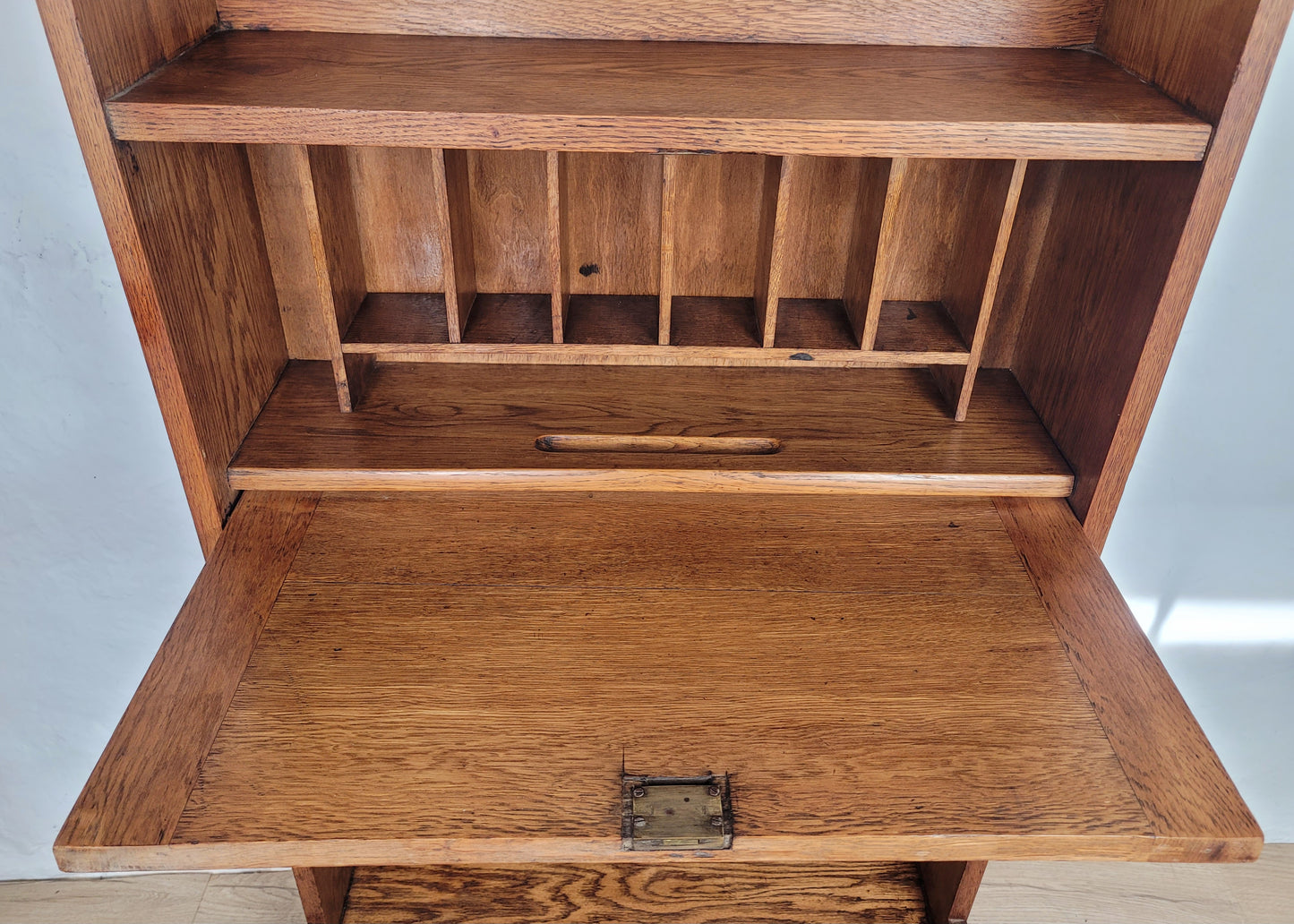 Student Writing Desk Arts & Crafts Oak Country Vintage 1950s Delivery Available