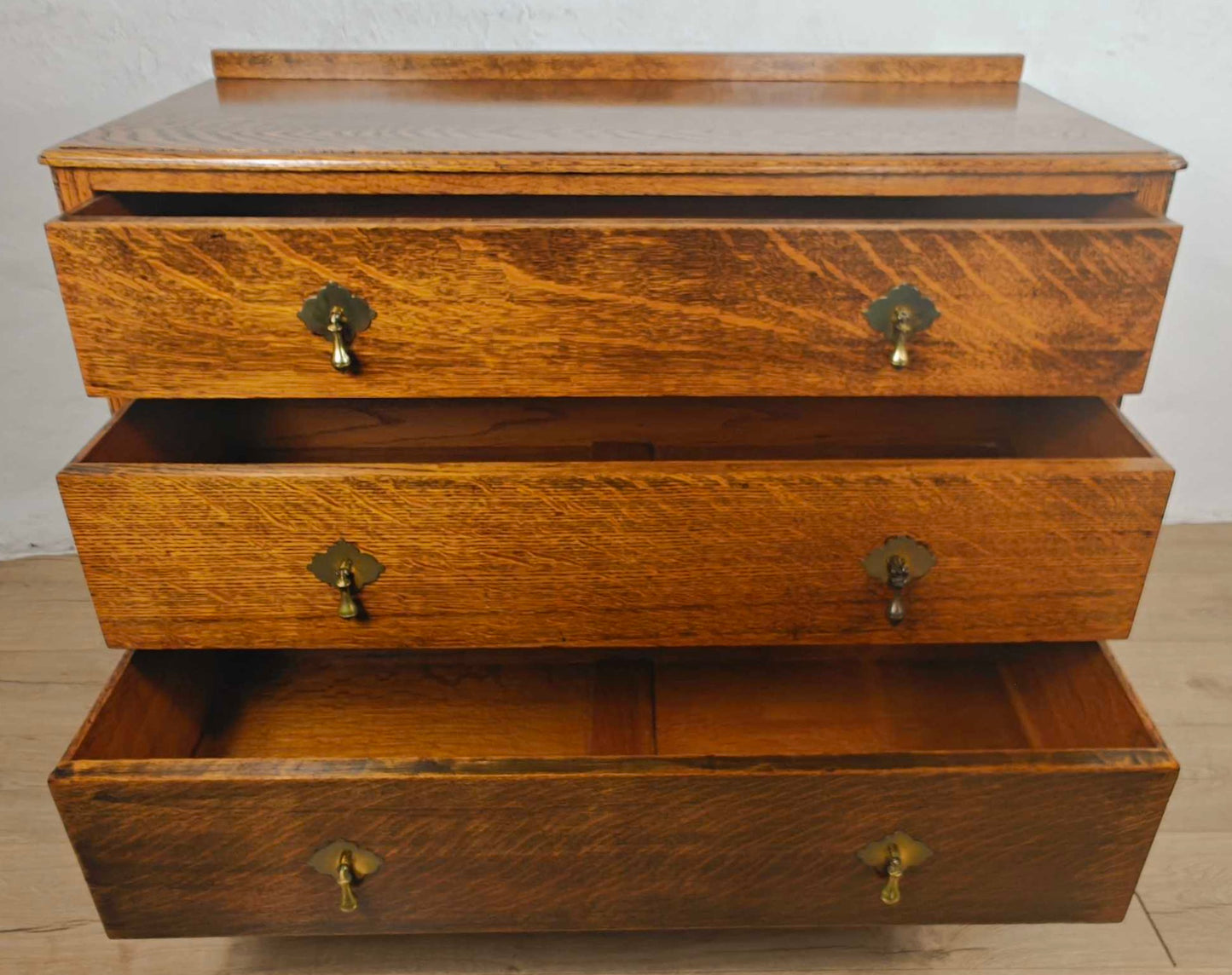 Vintage Chest Of Drawers Oak Carved Vintage 20th-Century Delivery Available