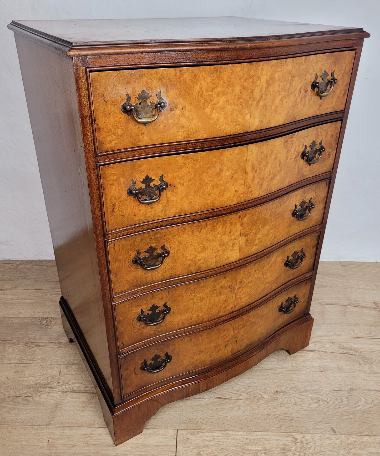 Chest Of Drawers Walnut Antique Style Drop Handles 'Cameo' Postage Available