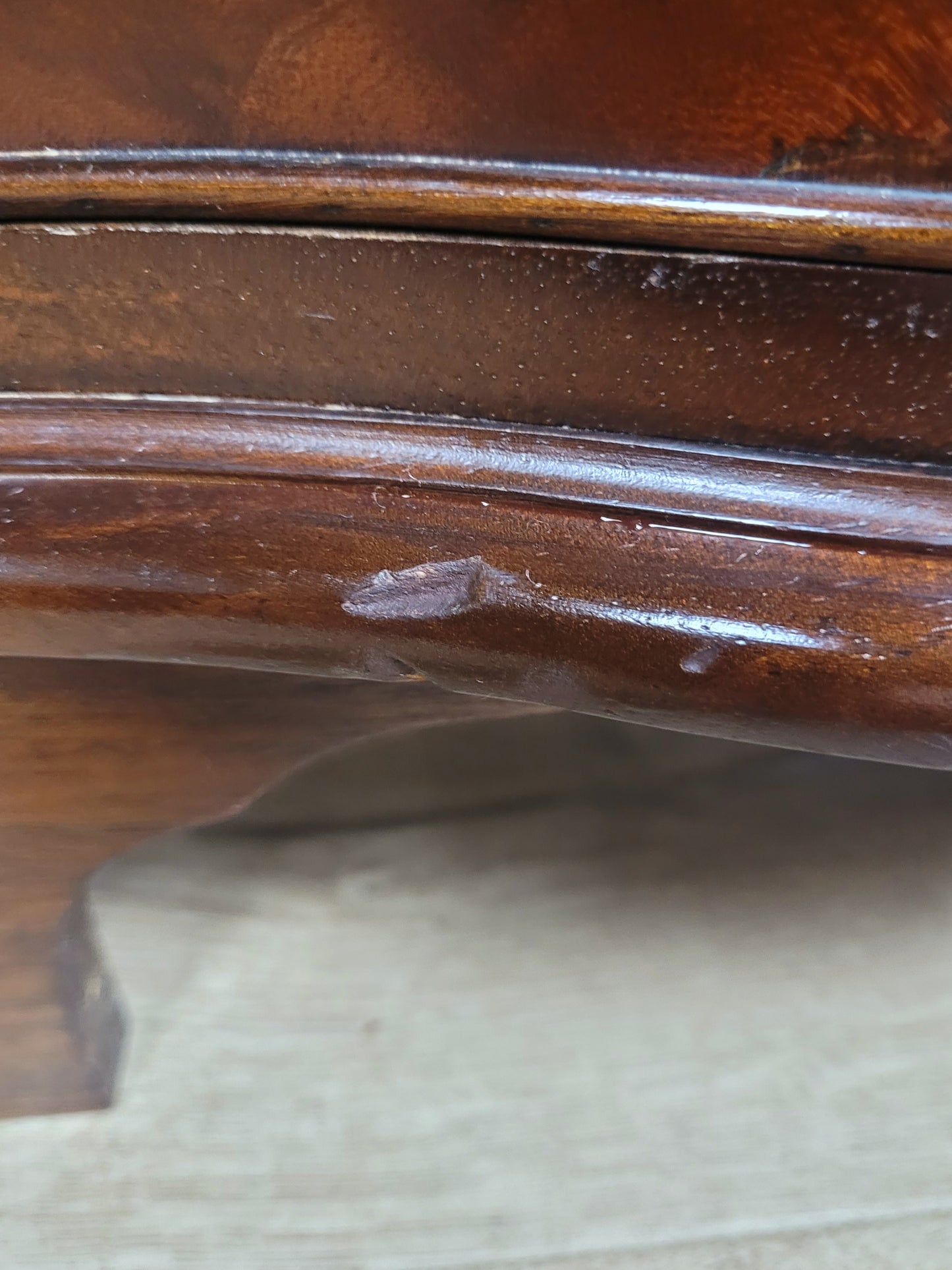 Vintage Chest Of 6 Drawers Bedroom Serpentine Antique Style Postage Available