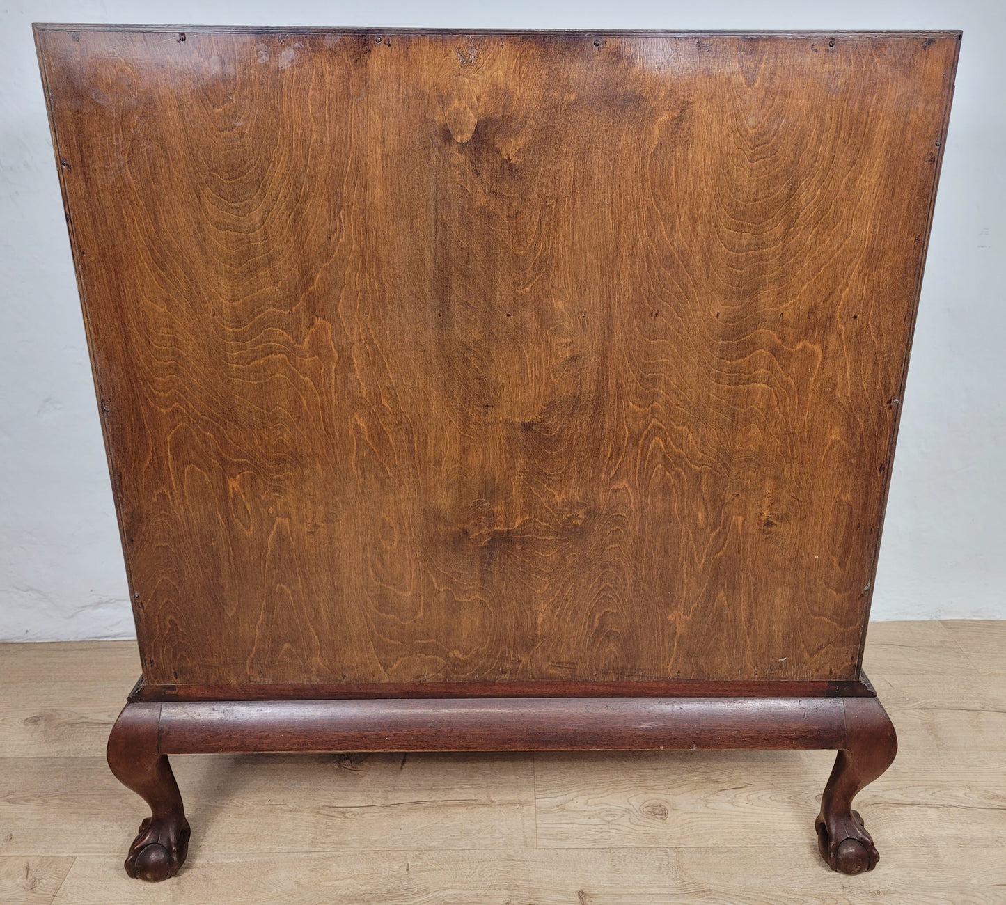 Edwardian Writing Bureau Desk Walnut Antique Carved Leather Delivery Available