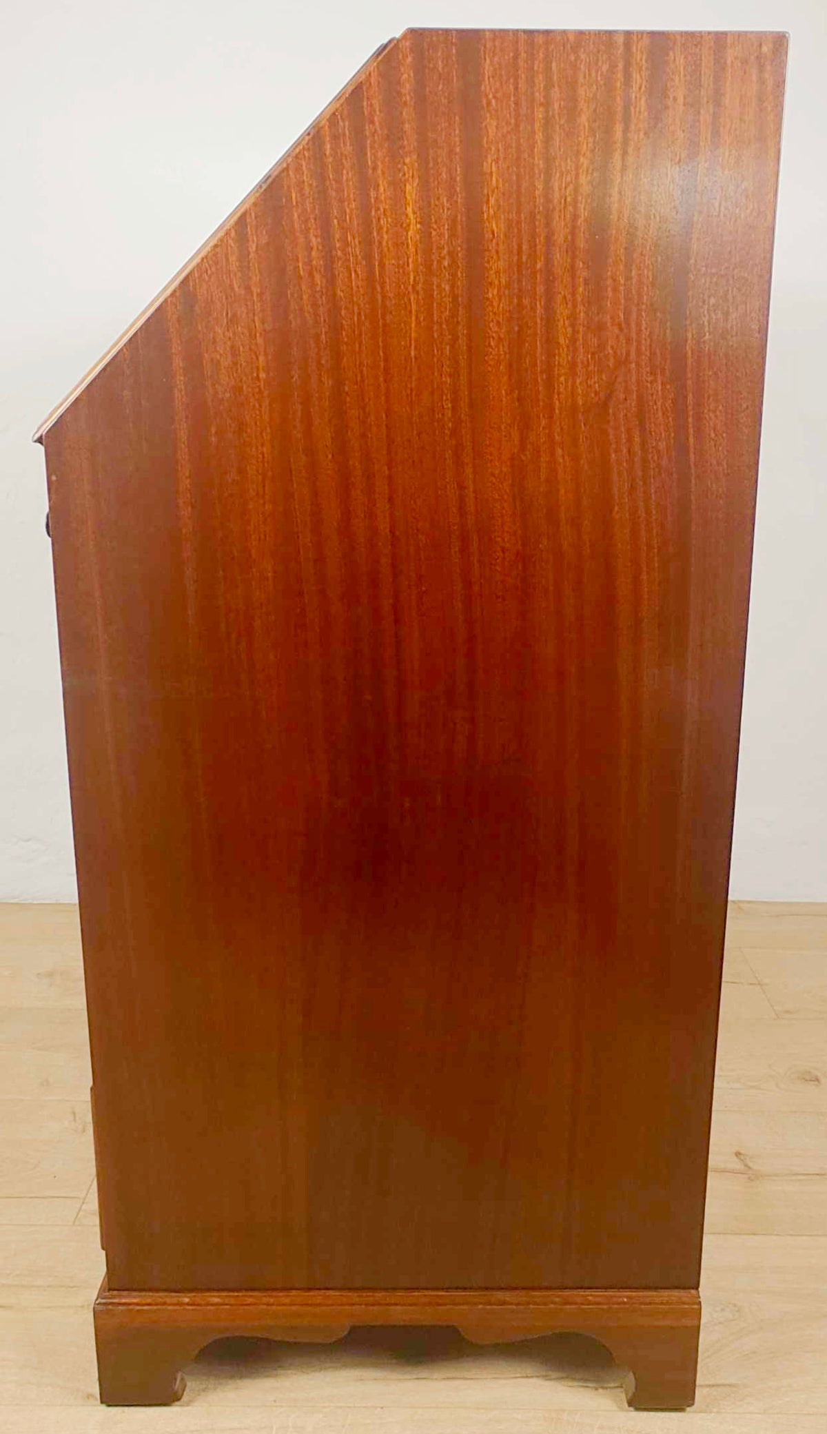 Vintage Writing Bureau Desk Key & Lock Leather 20thC Mahogany Delivery Available