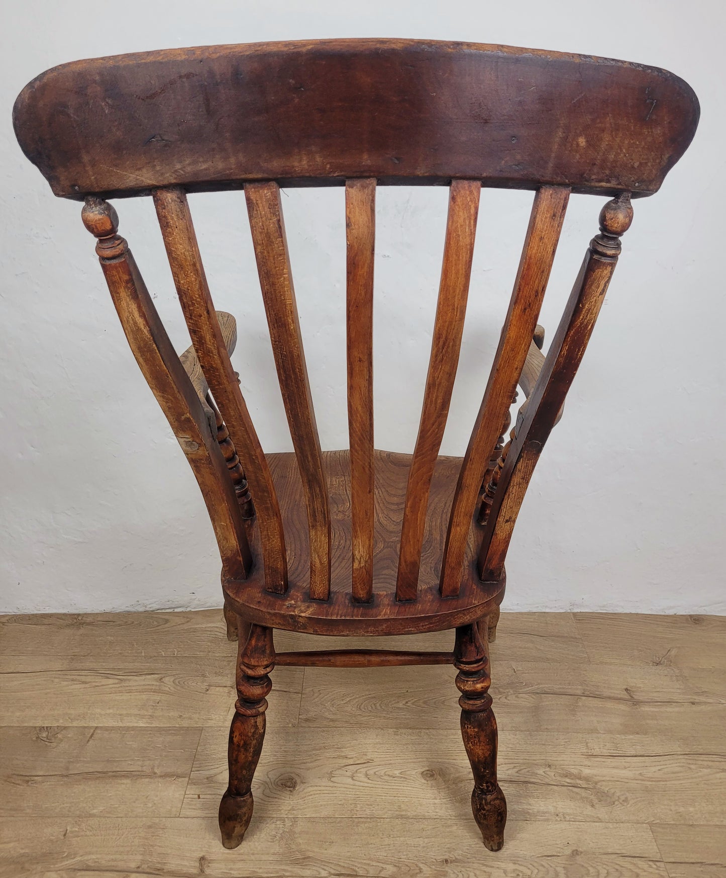 Windsor Kitchen Armchair Victorian Elm Slat Back English Delivery Available
