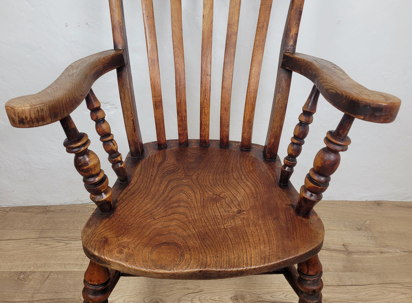 Windsor Kitchen Armchair Victorian Elm Slat Back English Delivery Available