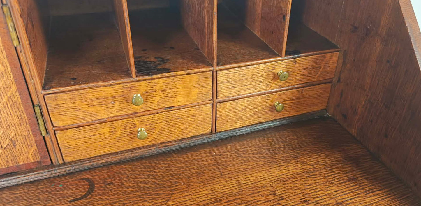 George III Writing Bureau Desk Oak 18thC Antique English Delivery Available