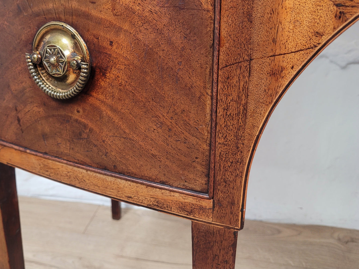Regency Bowfronted Sideboard Drop Handles English C1800 Delivery Available