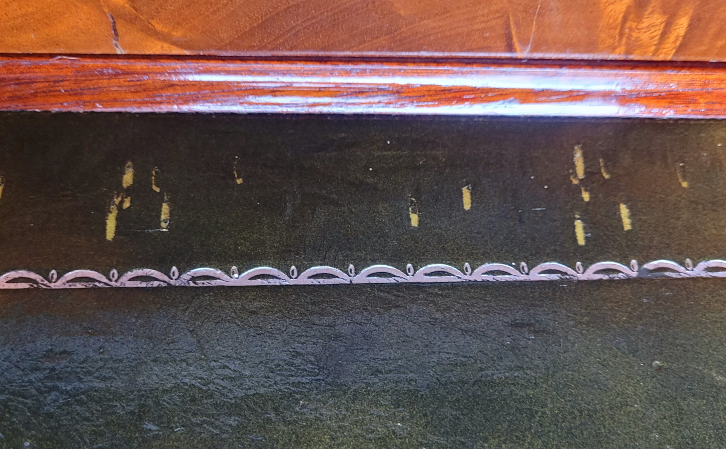 Vintage Ladies Writing Desk Bow Front Sheraton Style 1950s Delivery Available