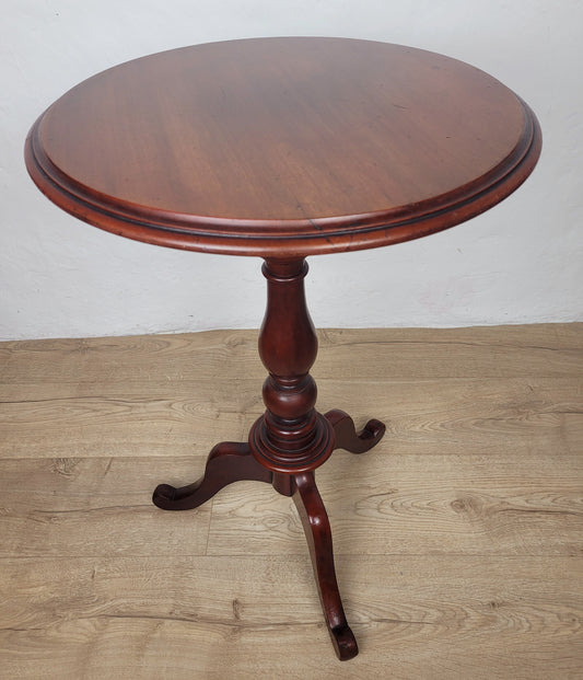 Victorian Pedestal Tripod Table English 19th Century Mahogany Postage Available