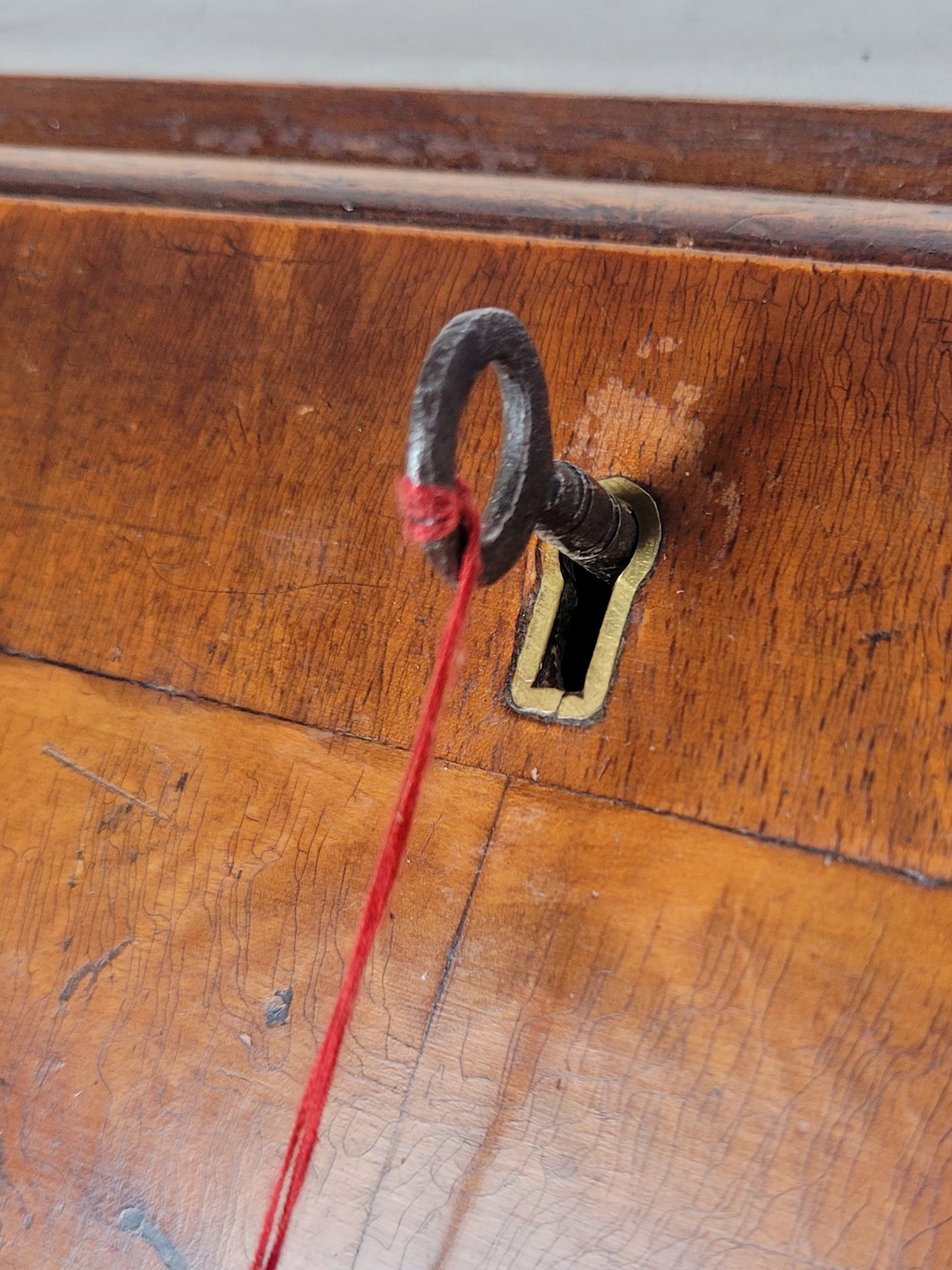 Ladies Writing Bureau Desk Vintage 1950s Lock & Key Mahogany Delivery Available