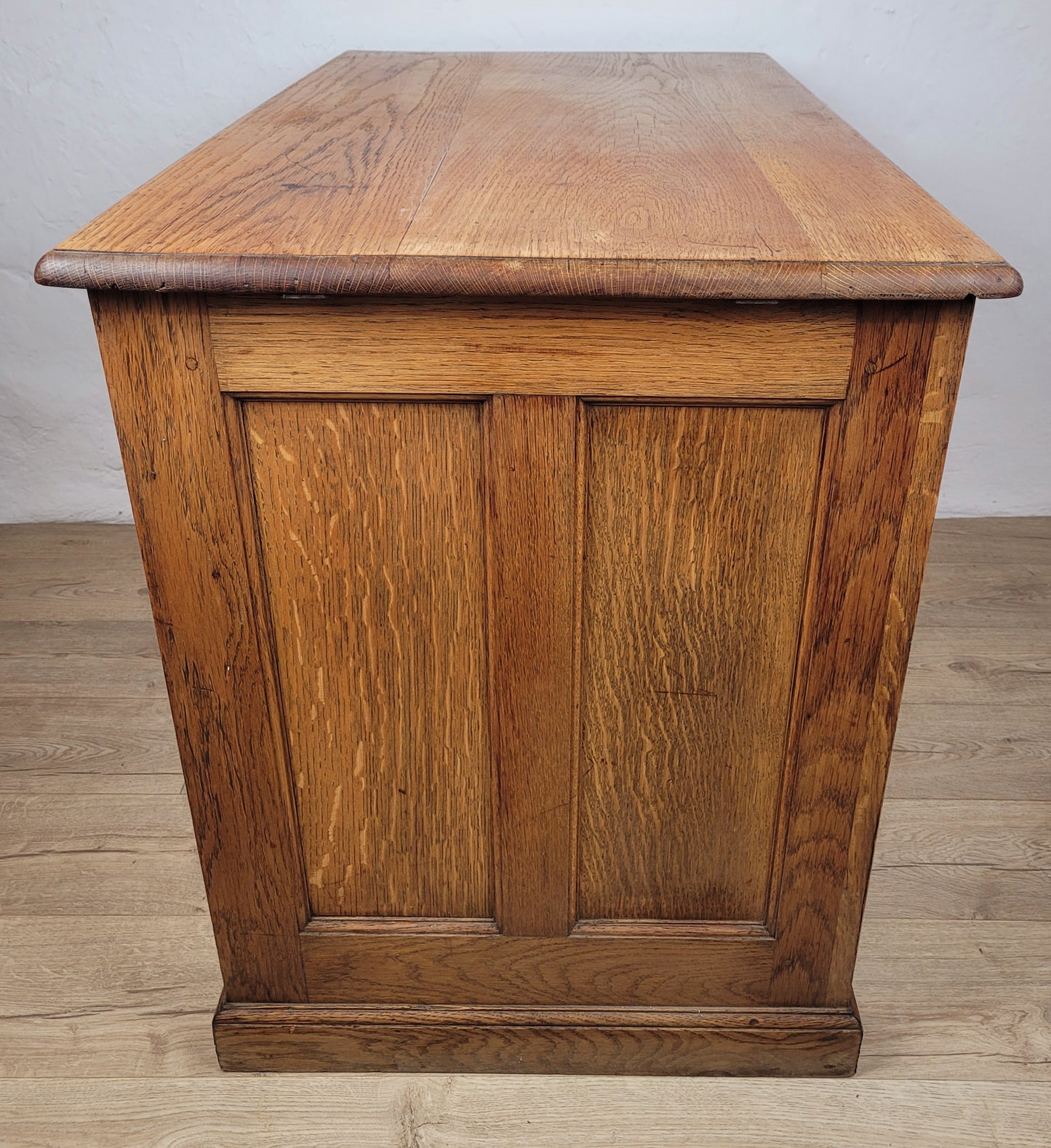 Vintage Single Pedestal Desk 1930s Oak Country Farmhouse Delivery Available