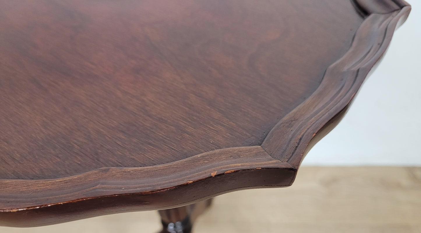 Piecrust Tripod Wine Table Octagonal Fluted Leg Vintage Postage Available