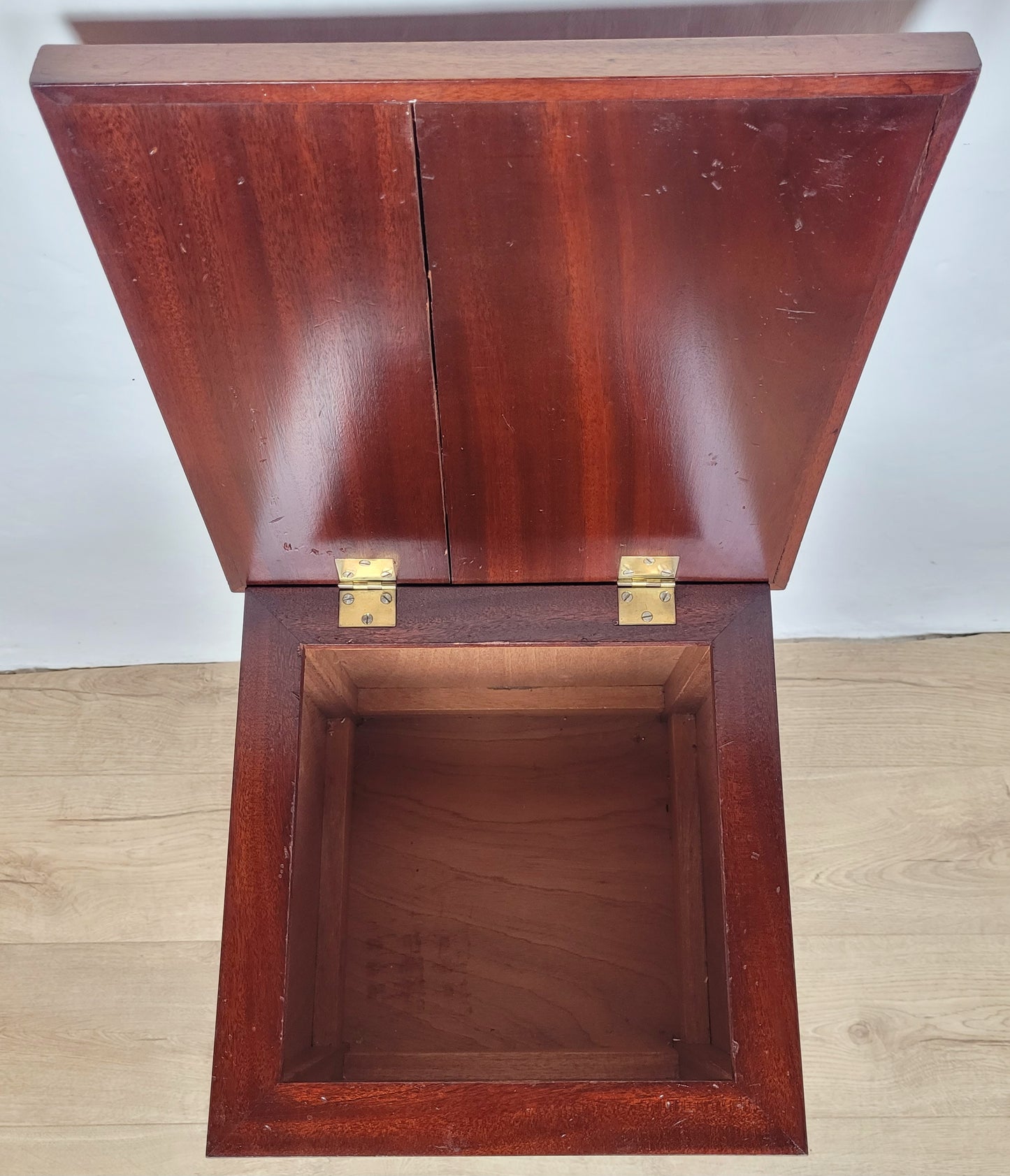 Vintage Bedside Table Leather Top Lid Mid 20th-century Postage Available