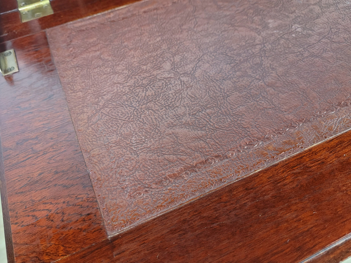 Vintage Writing Desk Bureau Leather 1930s Cabriole Legs Delivery Available