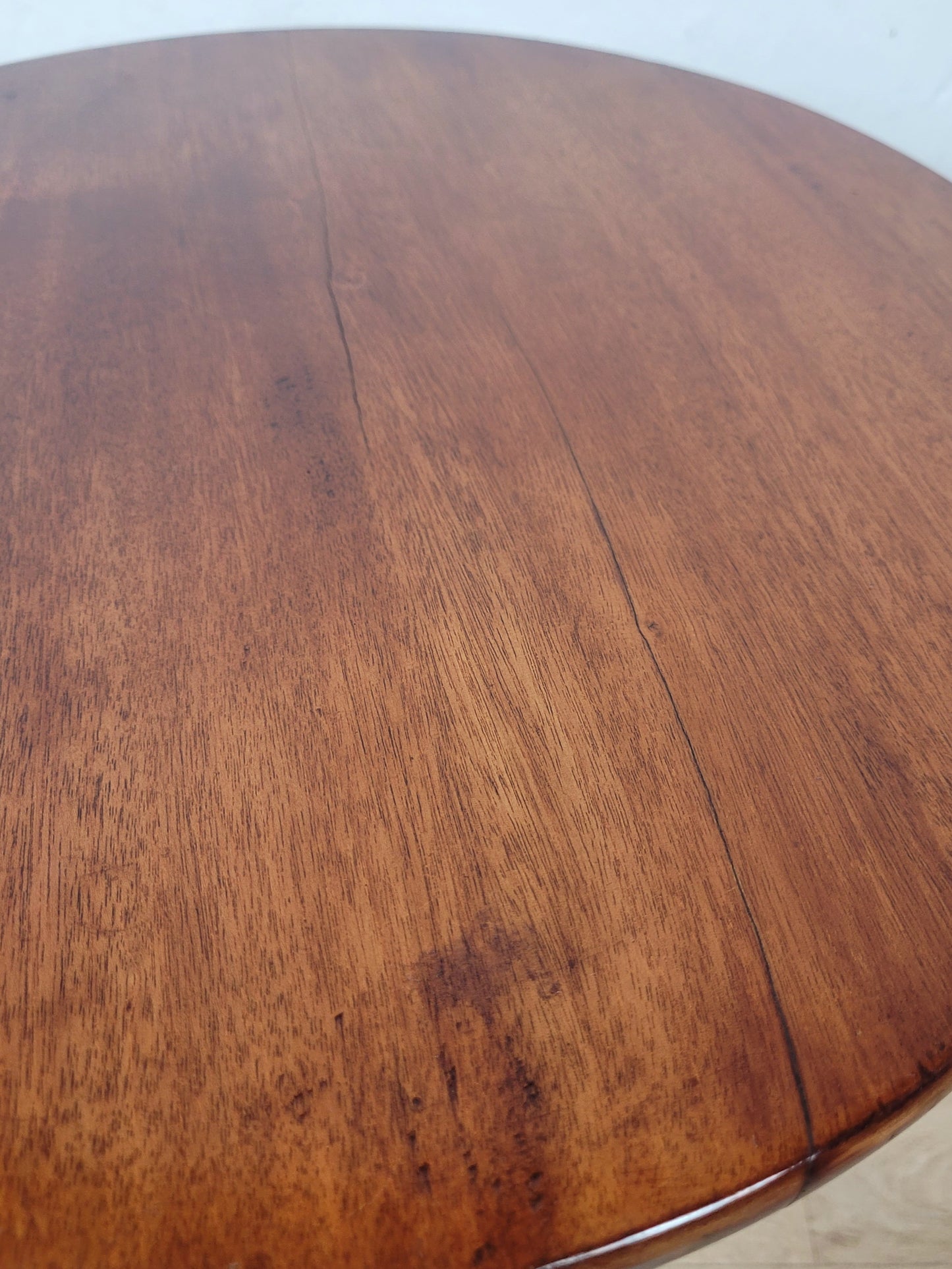 Victorian Tripod Side Table English Antique Mahogany Round Postage Available